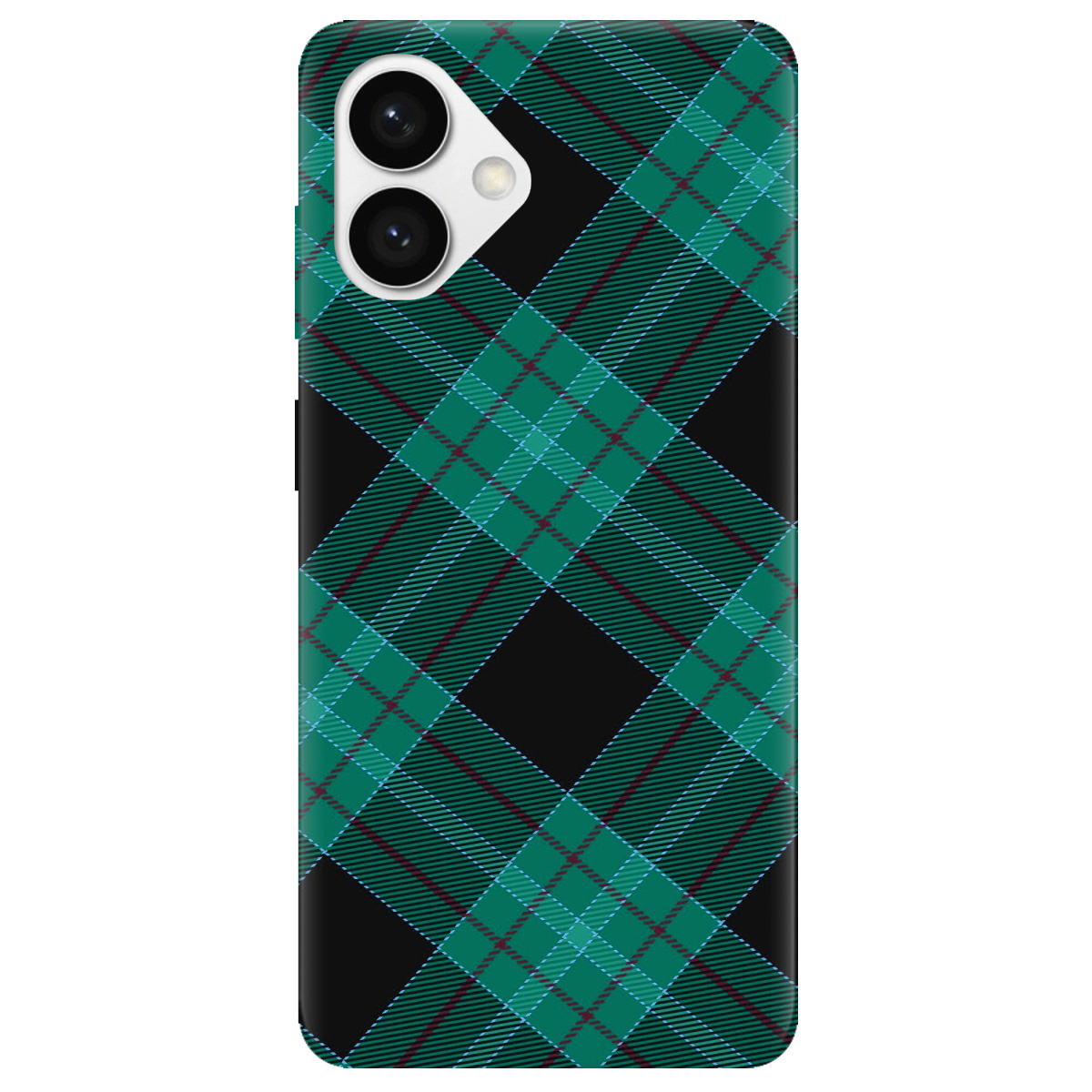 Чохол для Samsung S26 Edge прозорий Зелений тартан - фото 1 - Чохли для телефонів