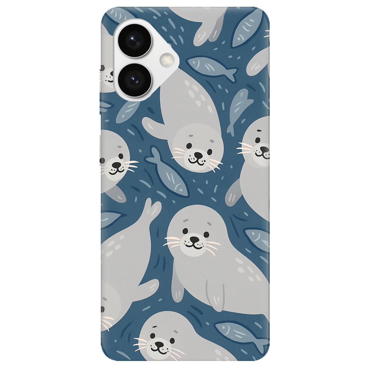Чехол для Samsung Galaxy S26 Edge Edge прозрачный Морские котики - фото 1 - Чехлы для телефонов
