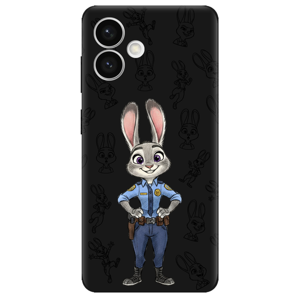 Чохол для Samsung S26 Edge чорний матовий soft touch Зоотрополіс Джуді Judy - фото 1 - Чохли для телефонів