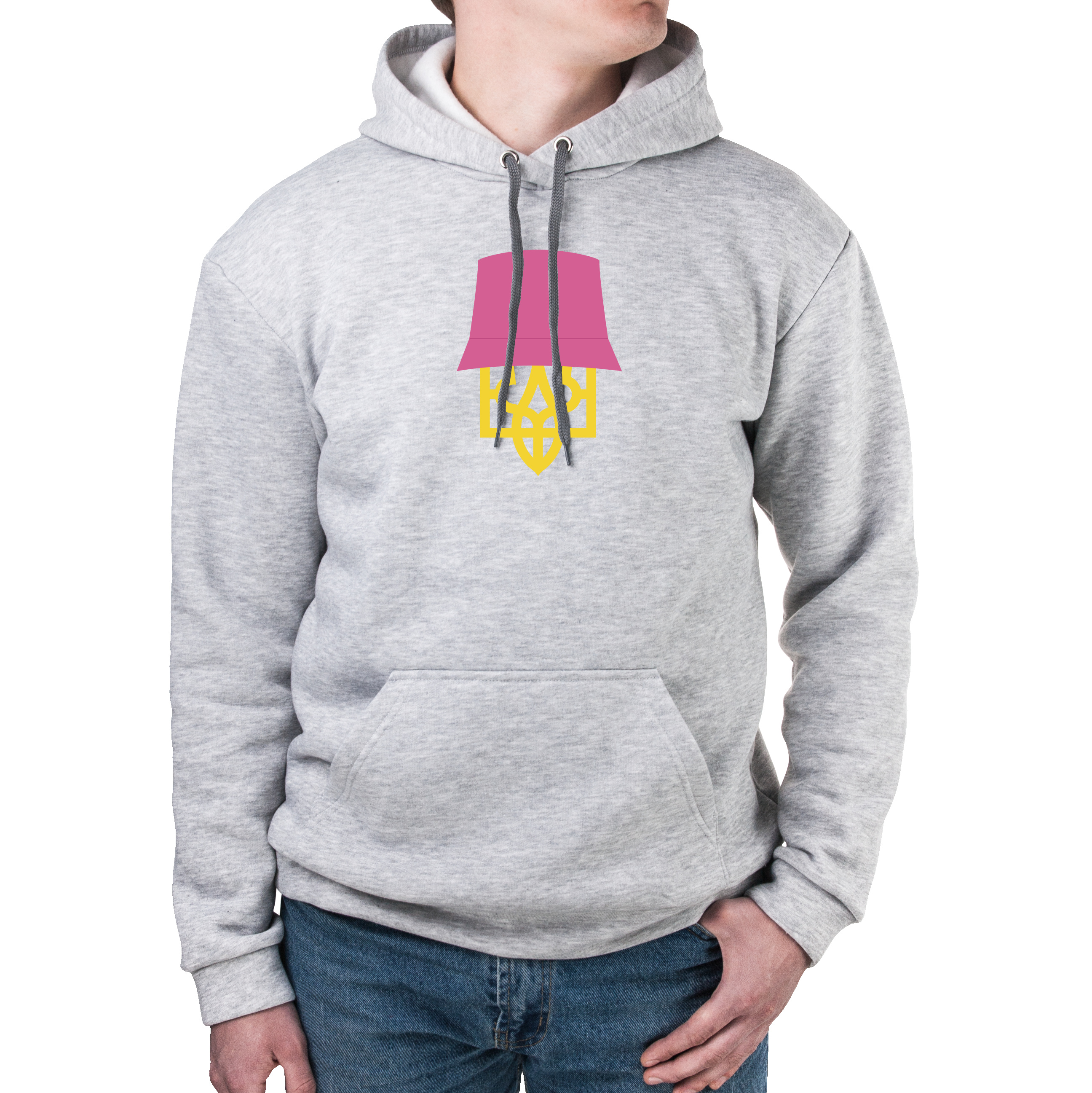 Худі з кишенею унісекс тринитка з начісом сірий Kalush Orkestra XS - фото 1 - Худі, світшоти