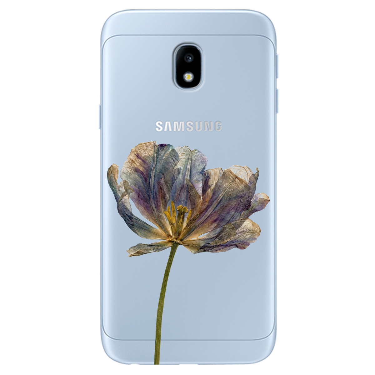 Чохол для Samsung Galaxy J3 2017 прозорий Ніжний сухоцвіт - фото 1 - Чохли для телефонів