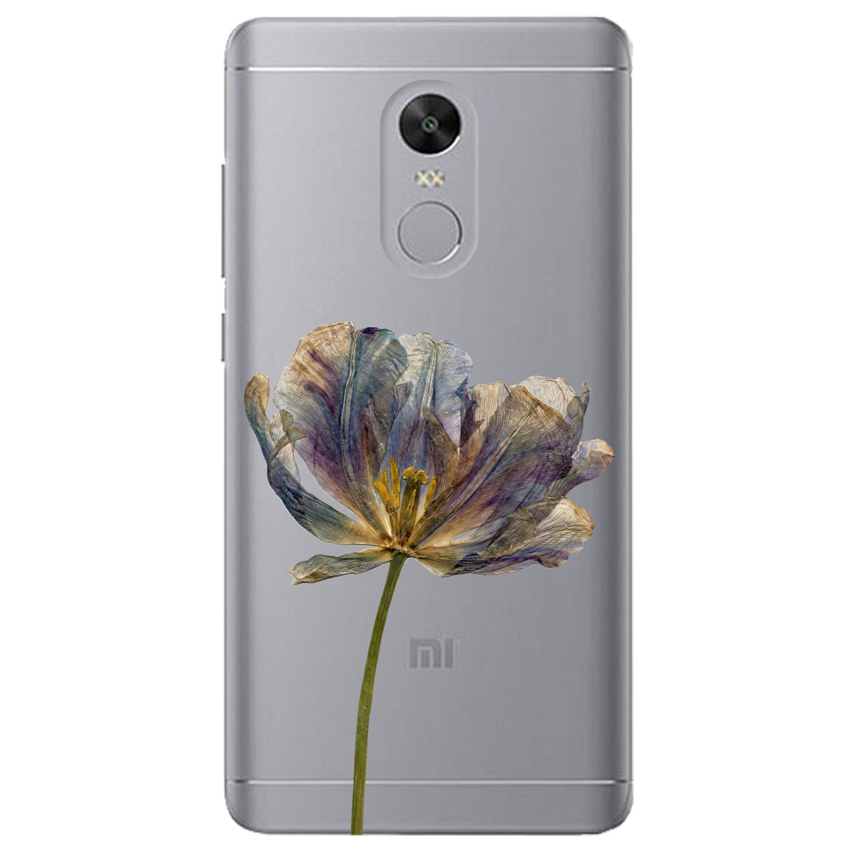 Чехол для Xiaomi Redmi 5 Plus прозрачный Нежный сухоцвет - фото 1 - Чехлы для телефонов