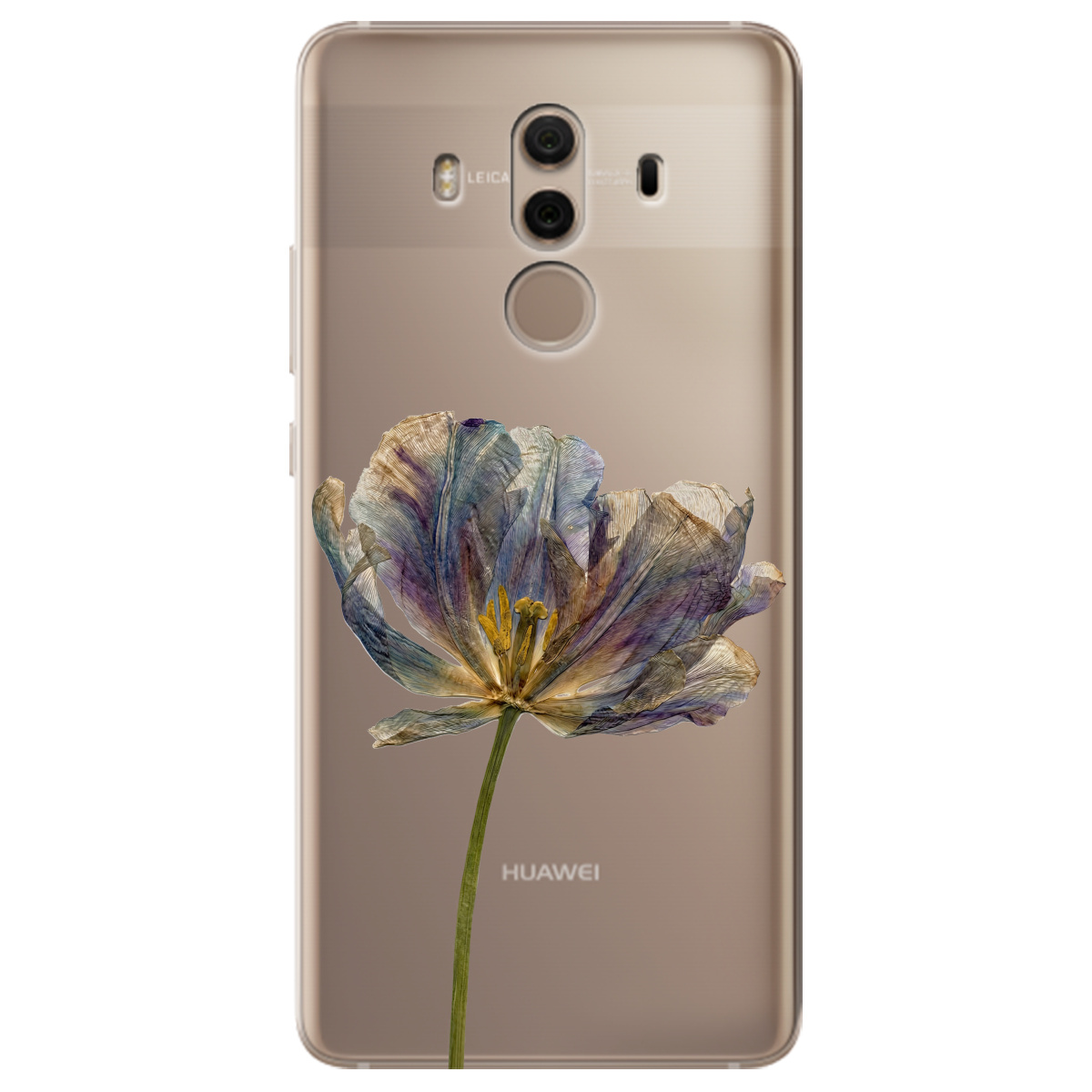 Чехол для Huawei Mate 10 Pro прозрачный Нежный сухоцвет - фото 1 - Чехлы для телефонов