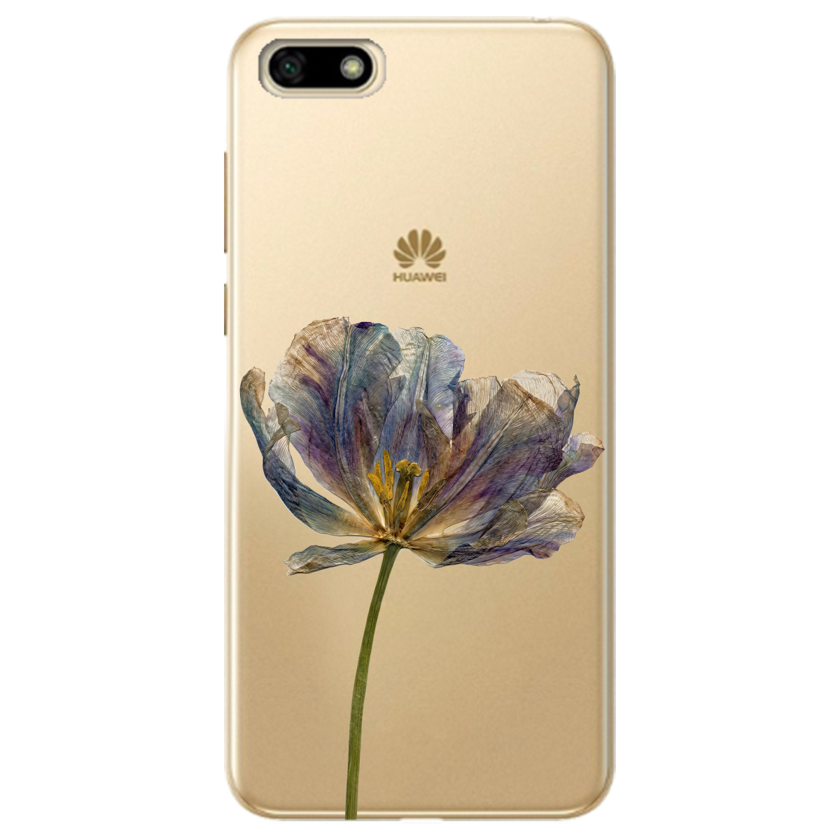 Чехол для Huawei Y5 2018 прозрачный Нежный сухоцвет - фото 1 - Чехлы для телефонов