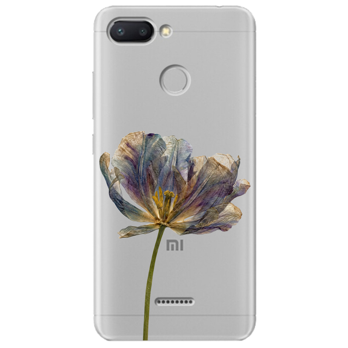 Чехол для Xiaomi Redmi 6 прозрачный Нежный сухоцвет - фото 1 - Чехлы для телефонов