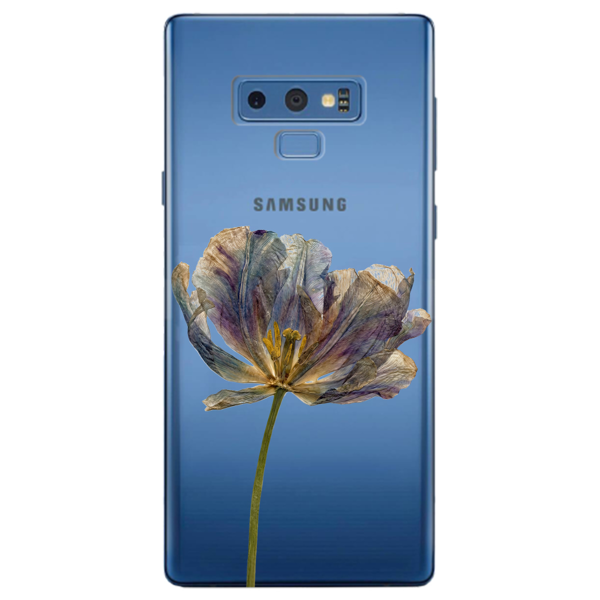 Чехол для Samsung Galaxy Note 9 прозрачный Нежный сухоцвет - фото 1 - Чехлы для телефонов