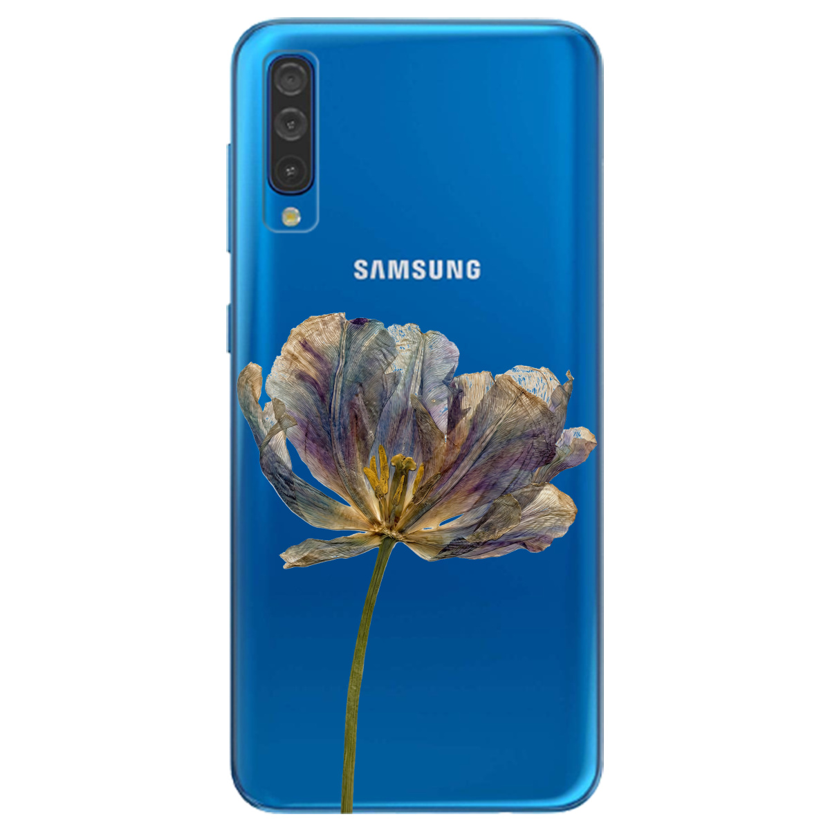 Чохол для Samsung Galaxy A50 прозорий Ніжний сухоцвіт - фото 1 - Чохли для телефонів