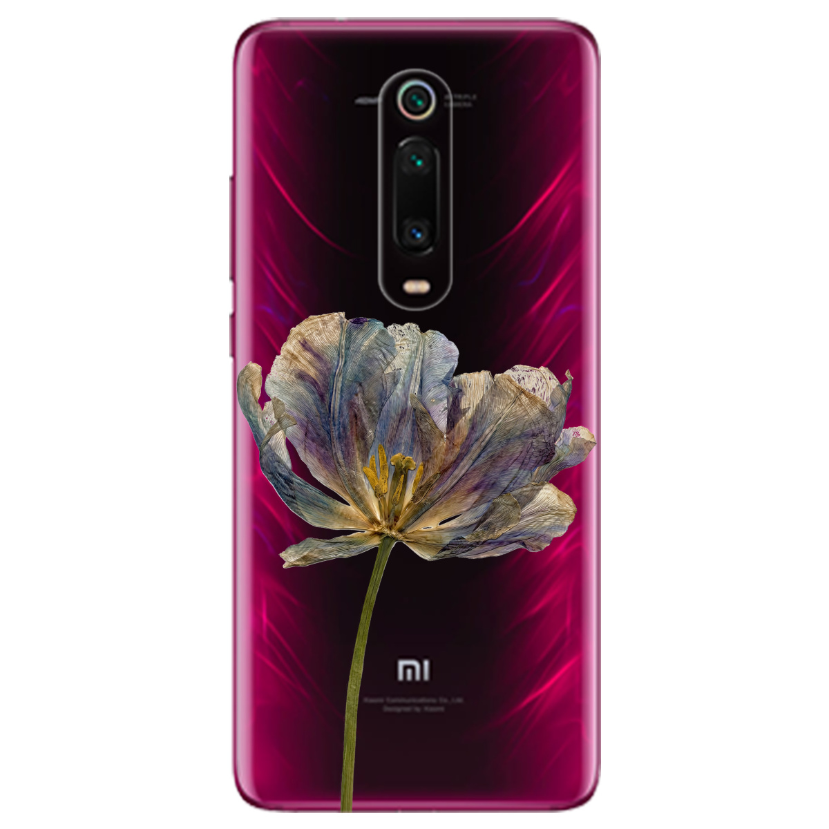 Чехол для Xiaomi Mi 9T Pro прозрачный Нежный сухоцвет - фото 1 - Чехлы для телефонов