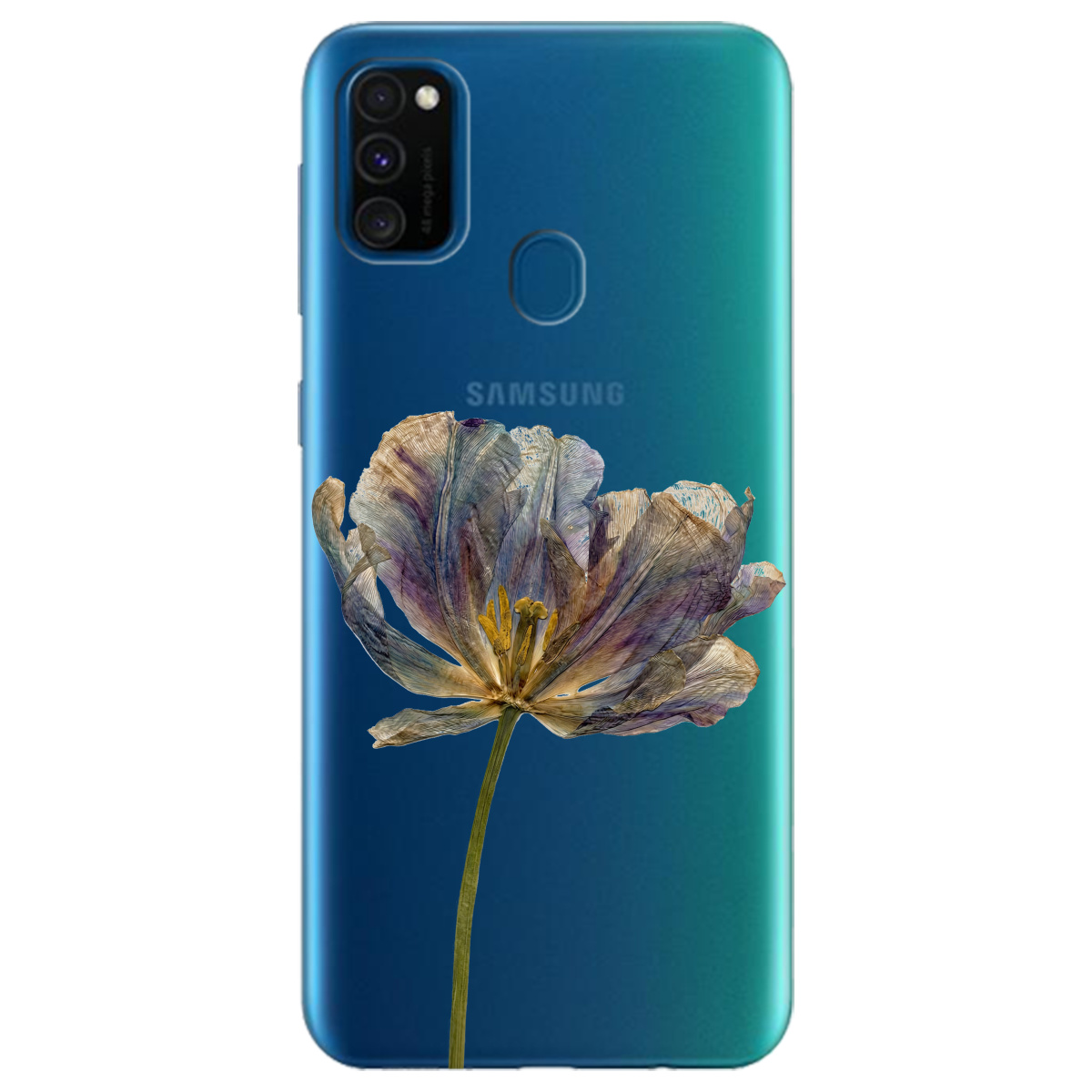 Чохол для Samsung Galaxy M30s прозорий Ніжний сухоцвіт - фото 1 - Чохли для телефонів