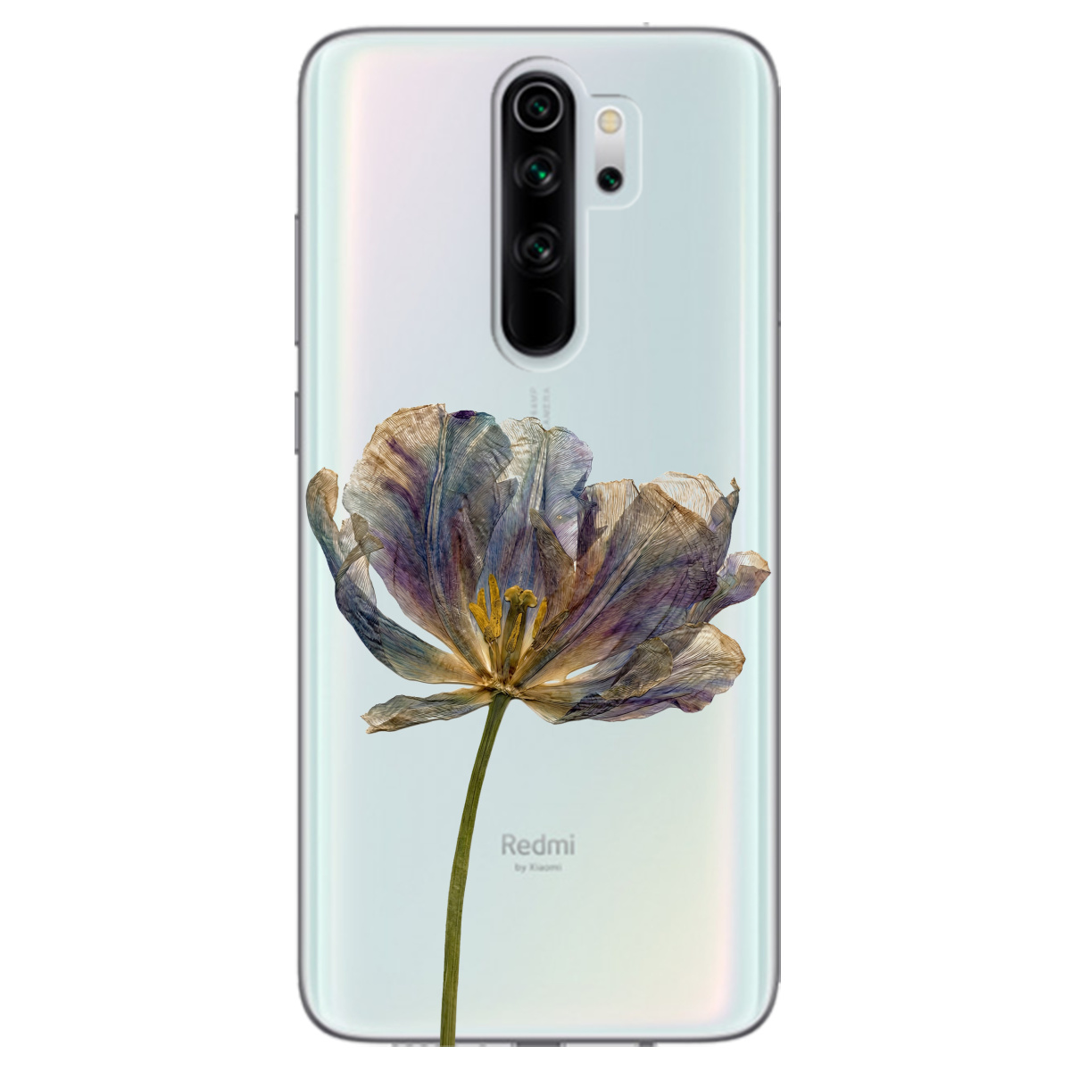 Чохол для Xiaomi Redmi Note 8 Pro прозорий Ніжний сухоцвіт - фото 1 - Чохли для телефонів