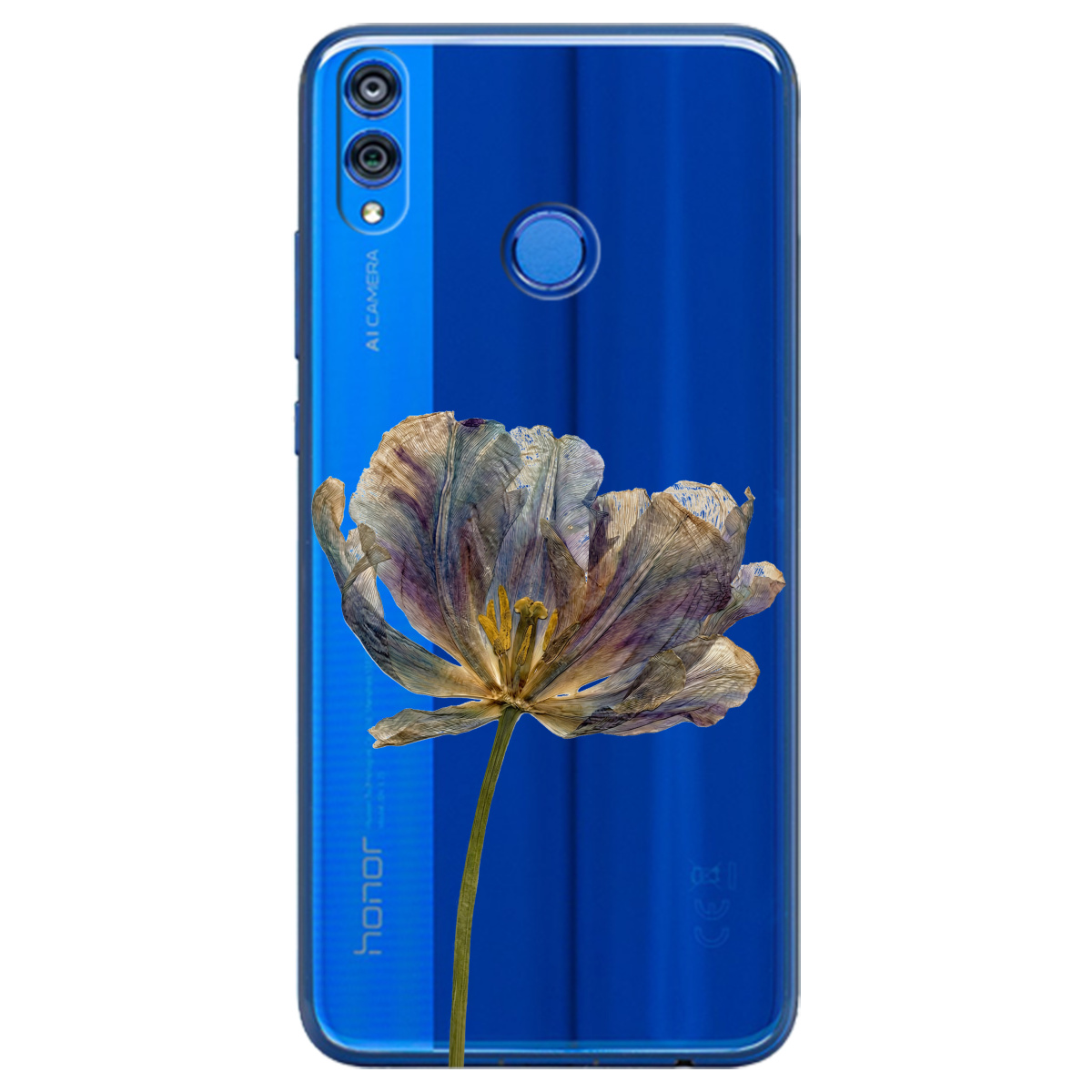 Чехол для Huawei Honor 8x прозрачный Нежный сухоцвет - фото 1 - Чехлы для телефонов