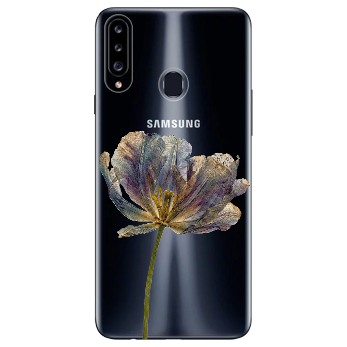 Чохол для Samsung Galaxy A20s прозорий Ніжний сухоцвіт - фото 1 - Чохли для телефонів