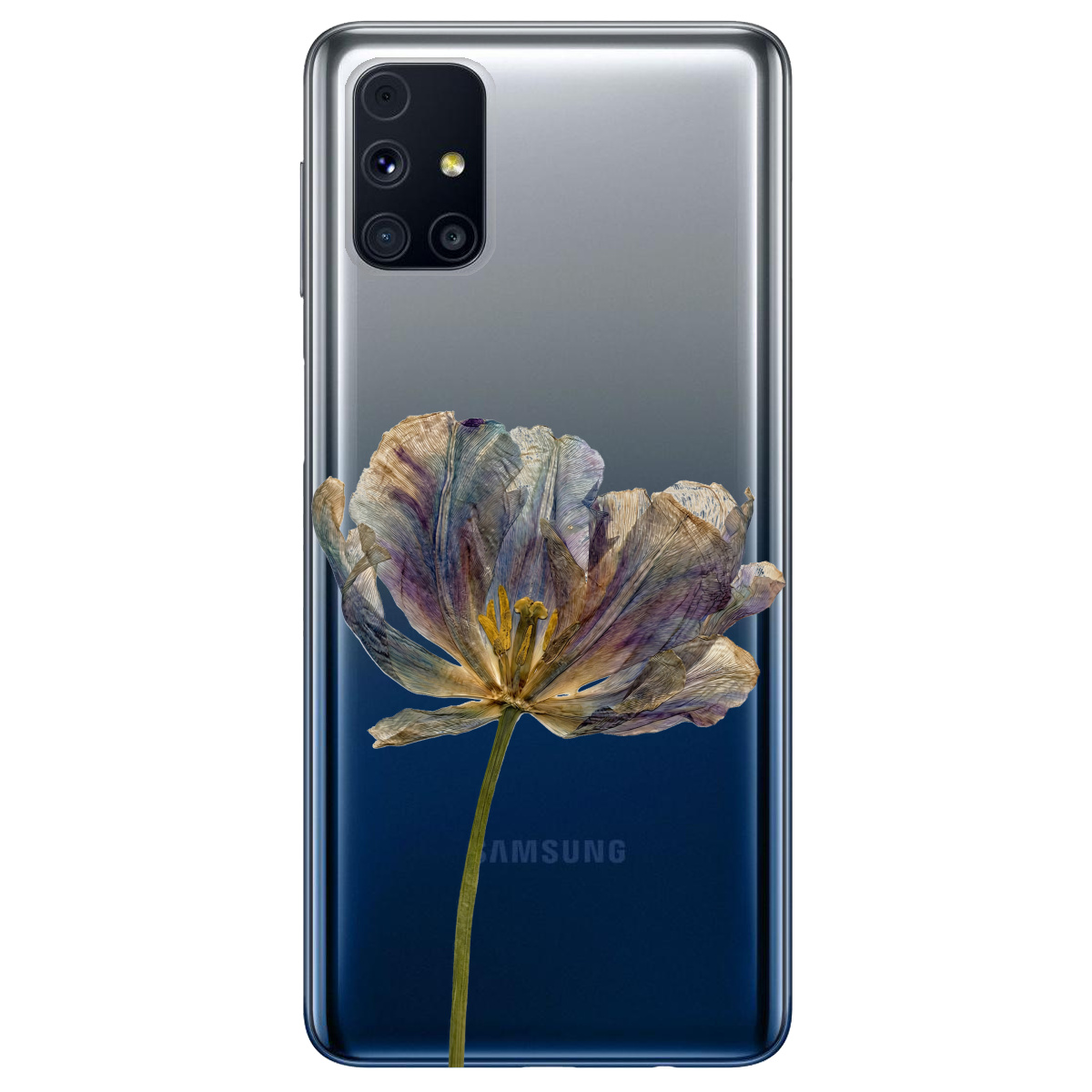 Чехол для Samsung Galaxy M31s прозрачный Нежный сухоцвет - фото 1 - Чехлы для телефонов