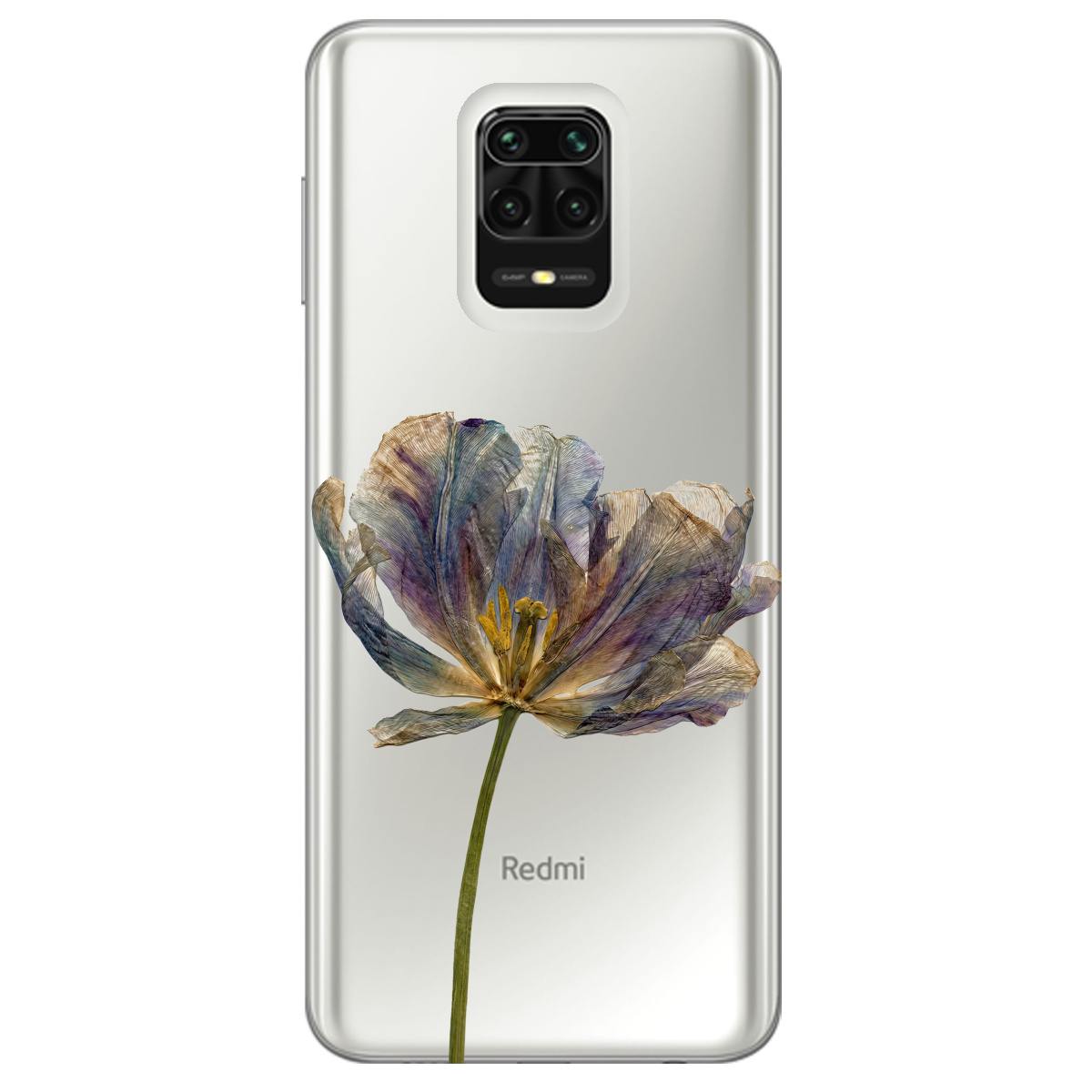 Чехол для Xiaomi Redmi Note 9s прозрачный Нежный сухоцвет - фото 1 - Чехлы для телефонов