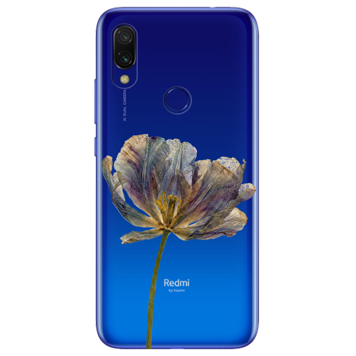 Чохол для Xiaomi Redmi Note 7/7Pro прозорий Ніжний сухоцвіт - фото 1 - Чохли для телефонів