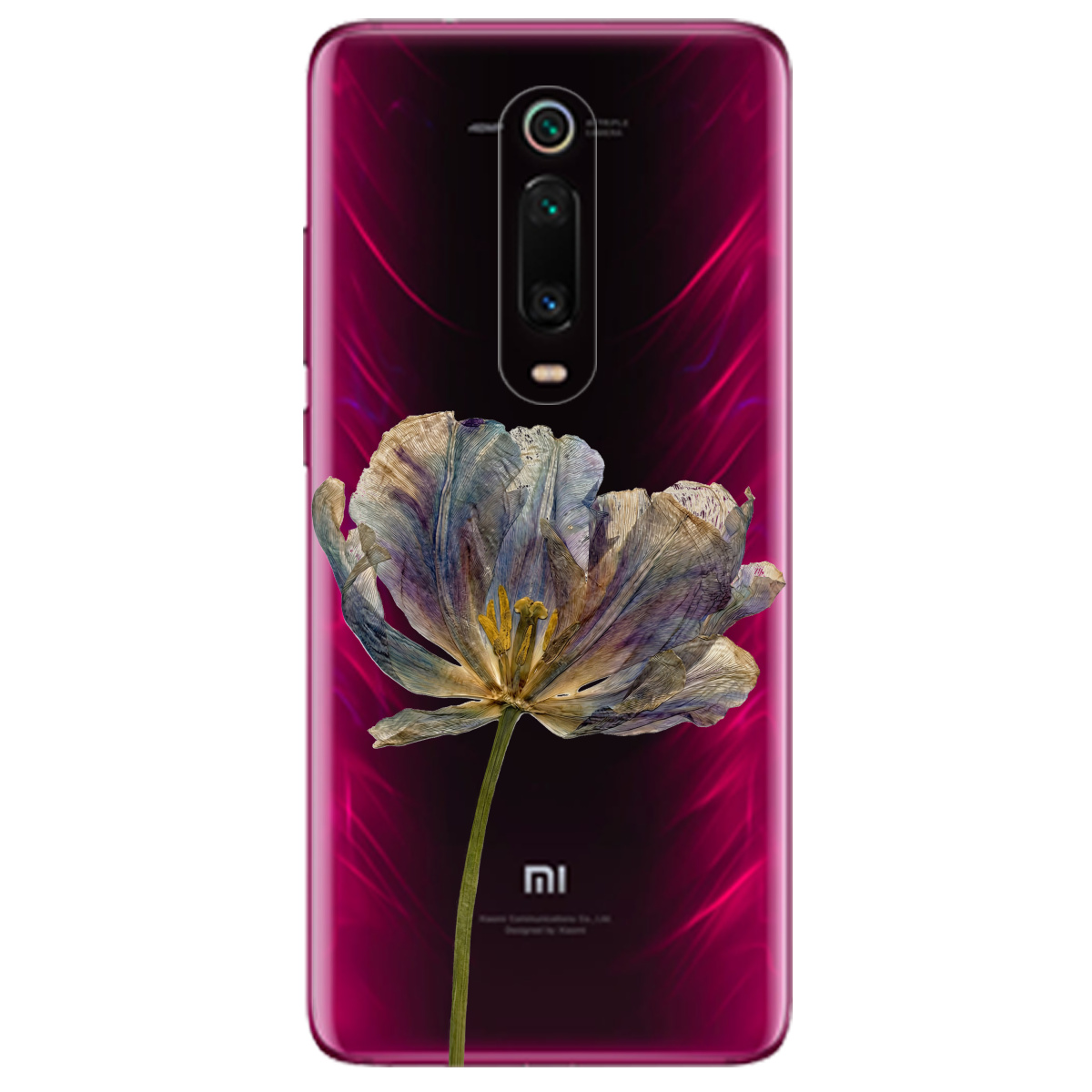 Чохол для Xiaomi Mi 9T прозорий Ніжний сухоцвіт - фото 1 - Чохли для телефонів