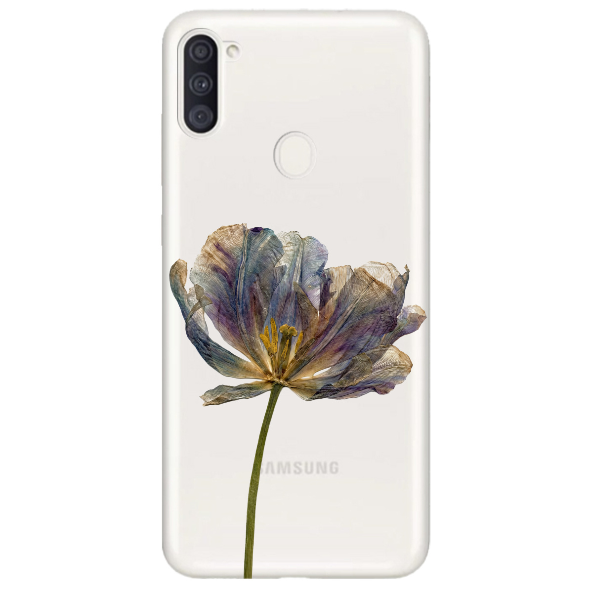 Чохол для Samsung Galaxy M11 прозорий Ніжний сухоцвіт - фото 1 - Чохли для телефонів