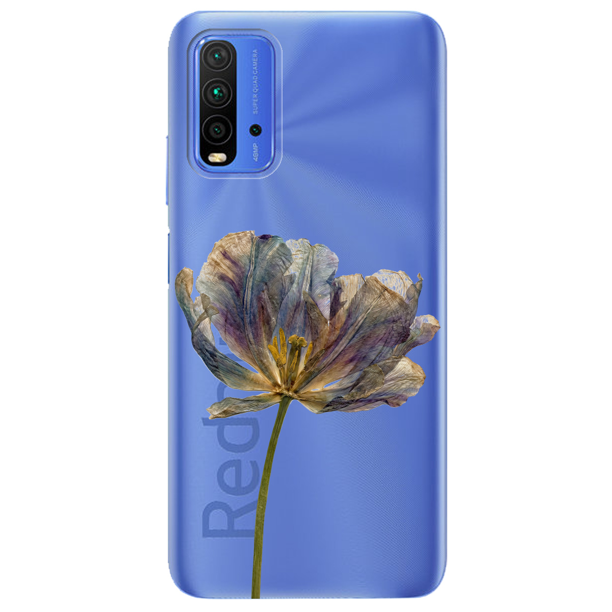 Чехол для Xiaomi Redmi 9T прозрачный Нежный сухоцвет - фото 1 - Чехлы для телефонов