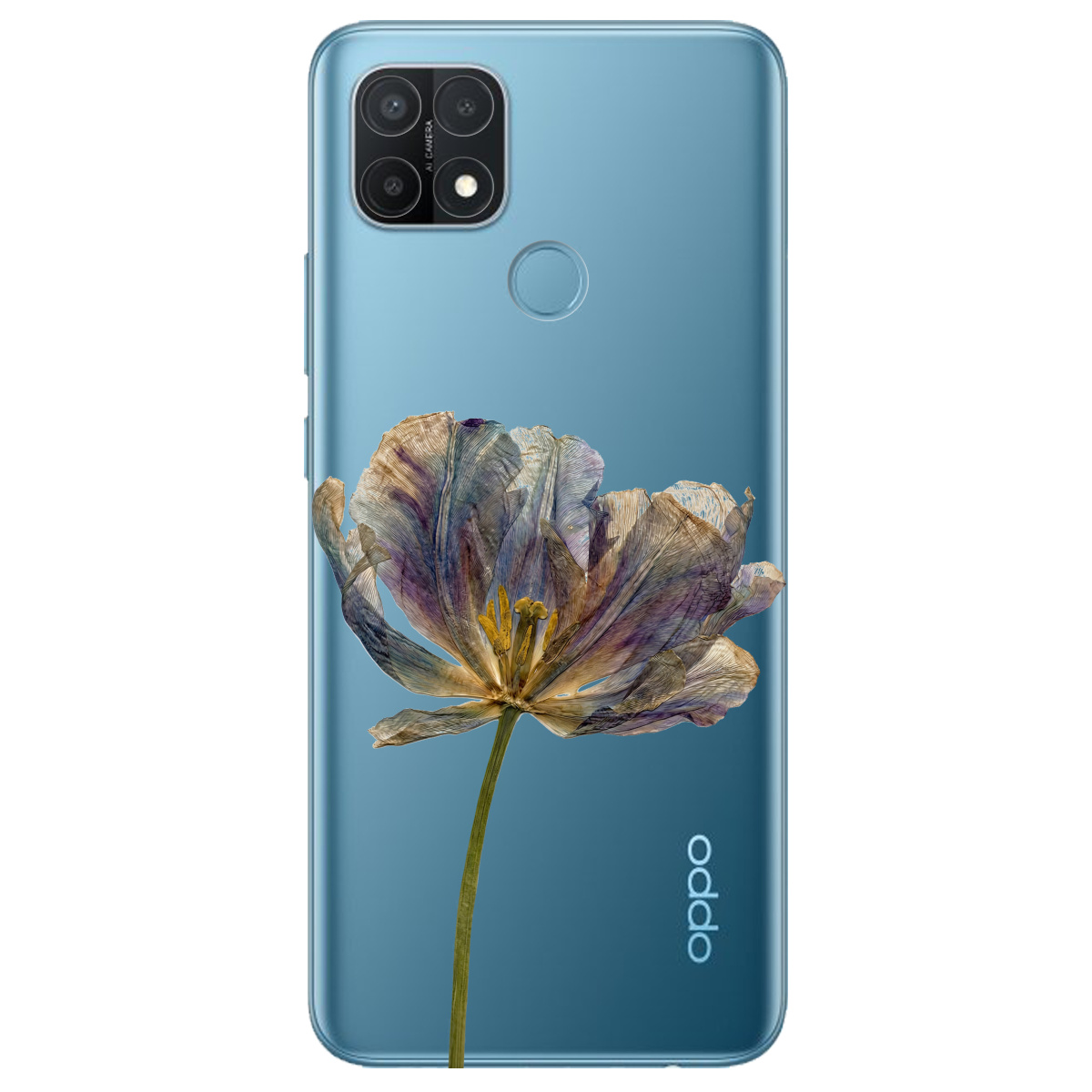 Чохол для Oppo A15s/ A15 прозорий Ніжний сухоцвіт - фото 1 - Чохли для телефонів