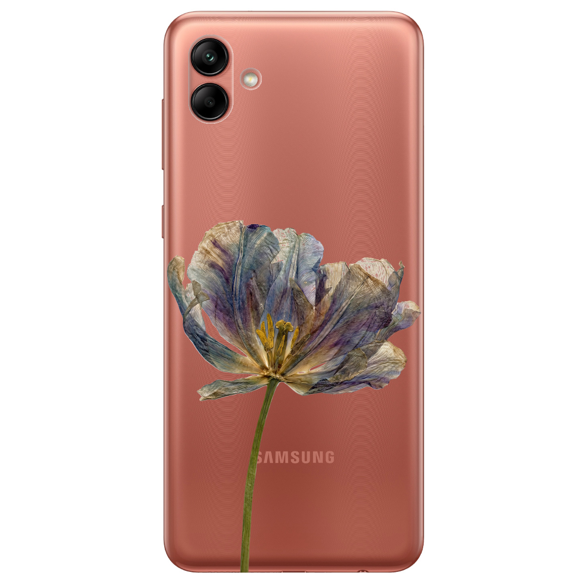 Чехол для Samsung Galaxy A04 прозрачный Нежный сухоцвет - фото 1 - Чехлы для телефонов