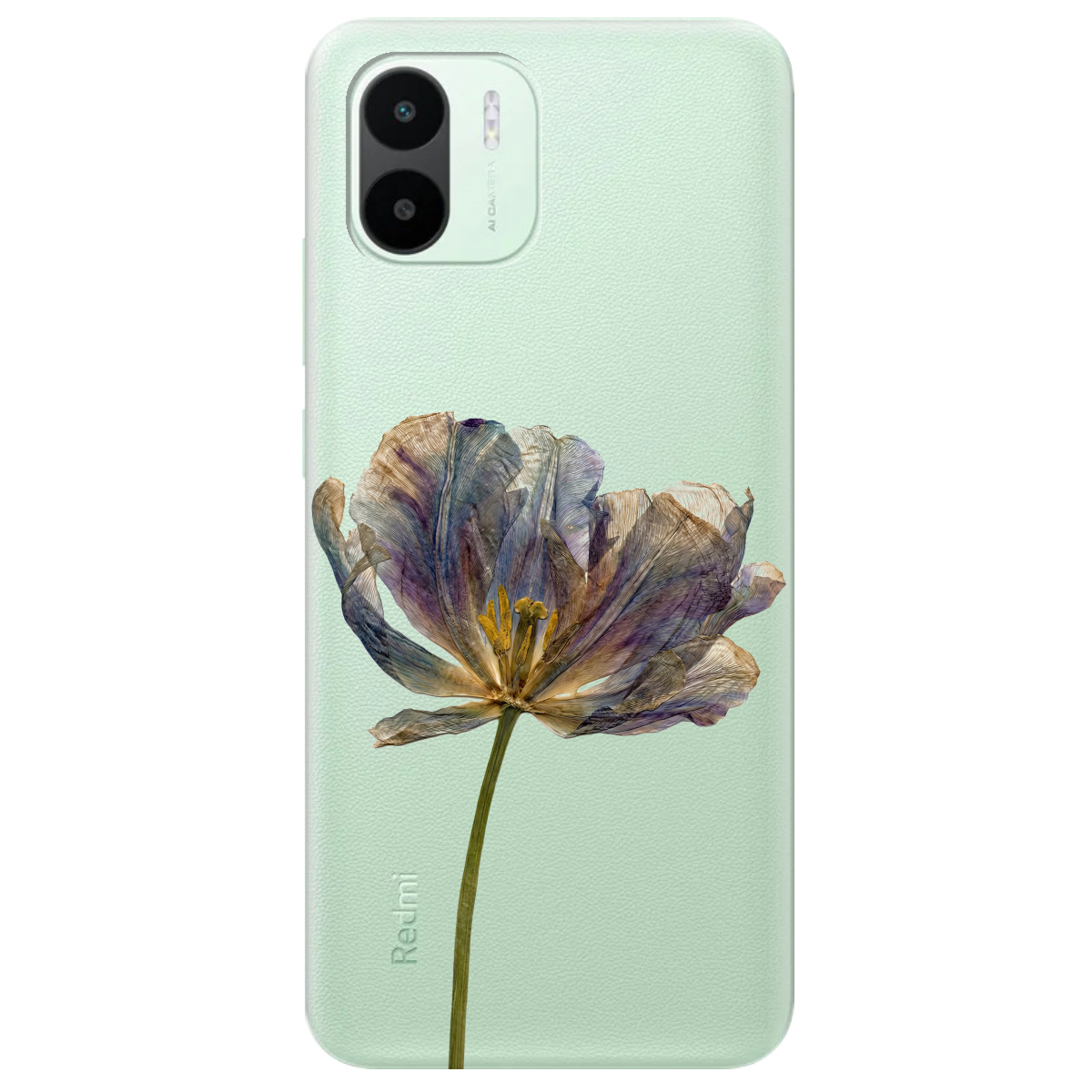 Чехол для Xiaomi Redmi A2 прозрачный Нежный сухоцвет - фото 1 - Чехлы для телефонов