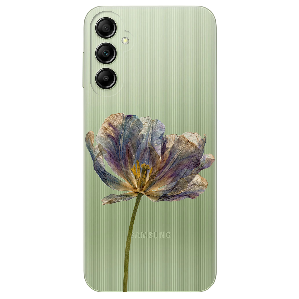 Чехол для Samsung Galaxy A14 прозрачный Нежный сухоцвет - фото 1 - Чехлы для телефонов