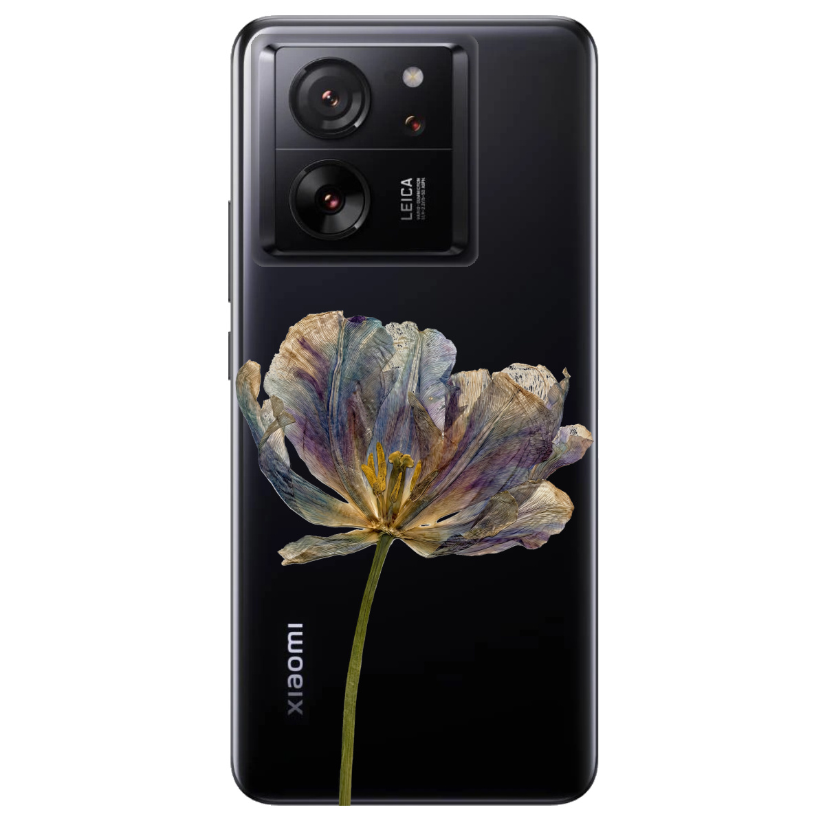 Чохол для Xiaomi 13T прозорий Ніжний сухоцвіт - фото 1 - Чохли для телефонів