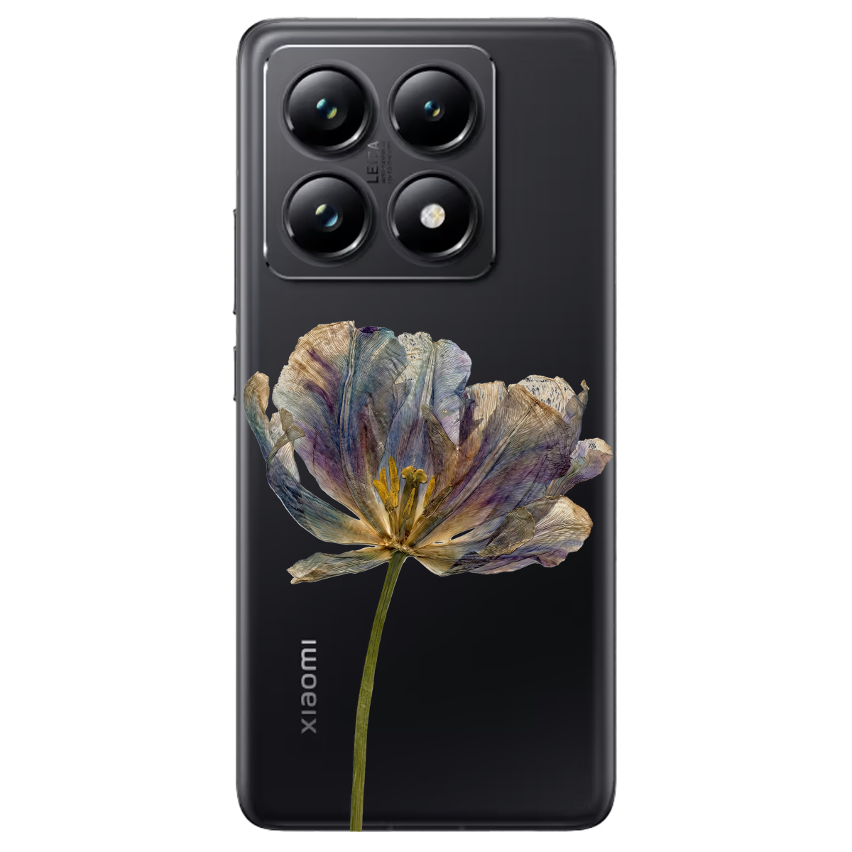 Чохол для Xiaomi 14T Pro прозорий Ніжний сухоцвіт - фото 1 - Чохли для телефонів