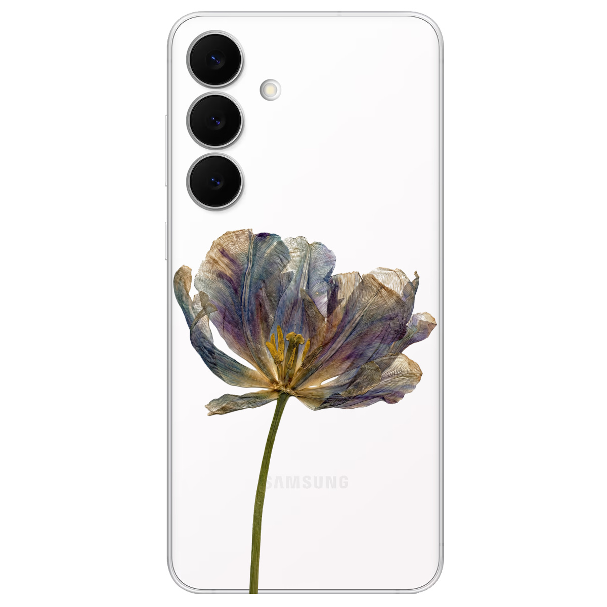 Чехол для Samsung Galaxy S25 FE прозрачный Нежный сухоцвет - фото 1 - Чехлы для телефонов