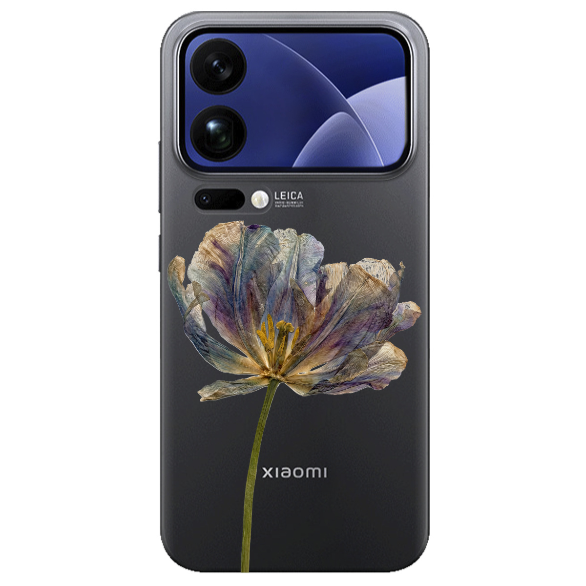 Чохол для Xiaomi 17 Pro прозорий Ніжний сухоцвіт - фото 1 - Чохли для телефонів