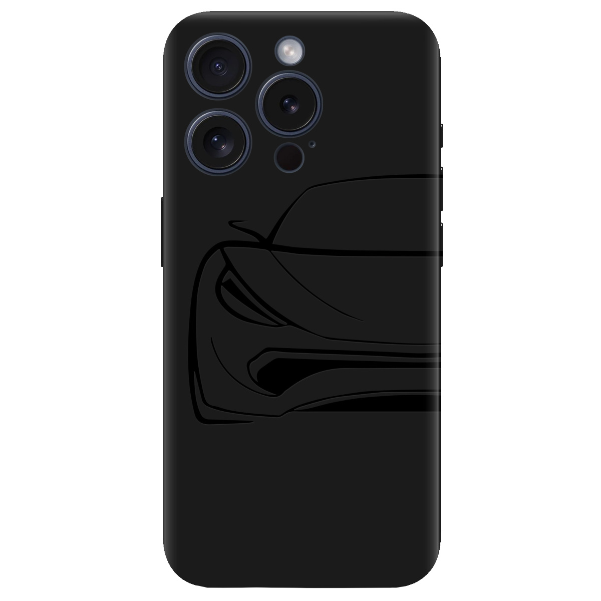 Чохол для Apple iPhone 15 Pro Max чорний матовий soft touch Sport Car - фото 1 - Чохли для телефонів