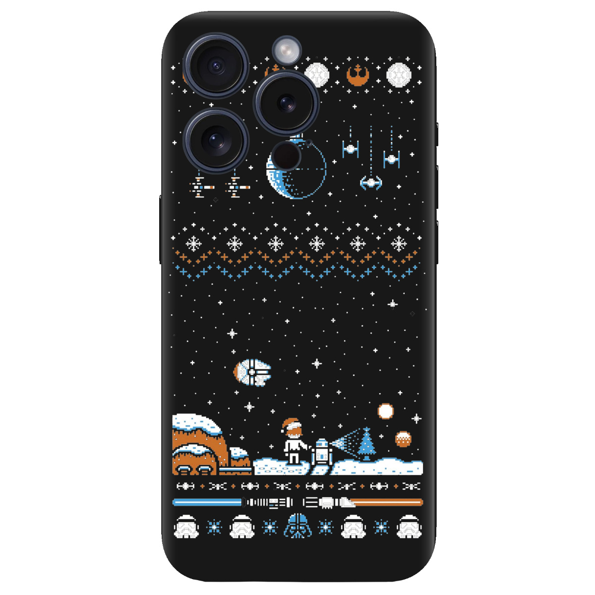 Чохол для Apple iPhone 15 Pro Max чорний матовий soft touch Star wars - фото 1 - Чохли для телефонів