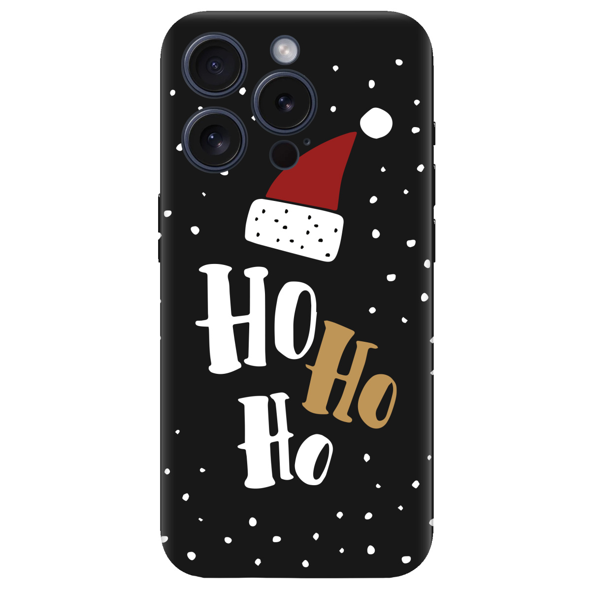 Чехол для Apple iPhone 15 Pro Max черный матовый soft touch Ho-ho-ho - фото 1 - Чехлы для телефонов