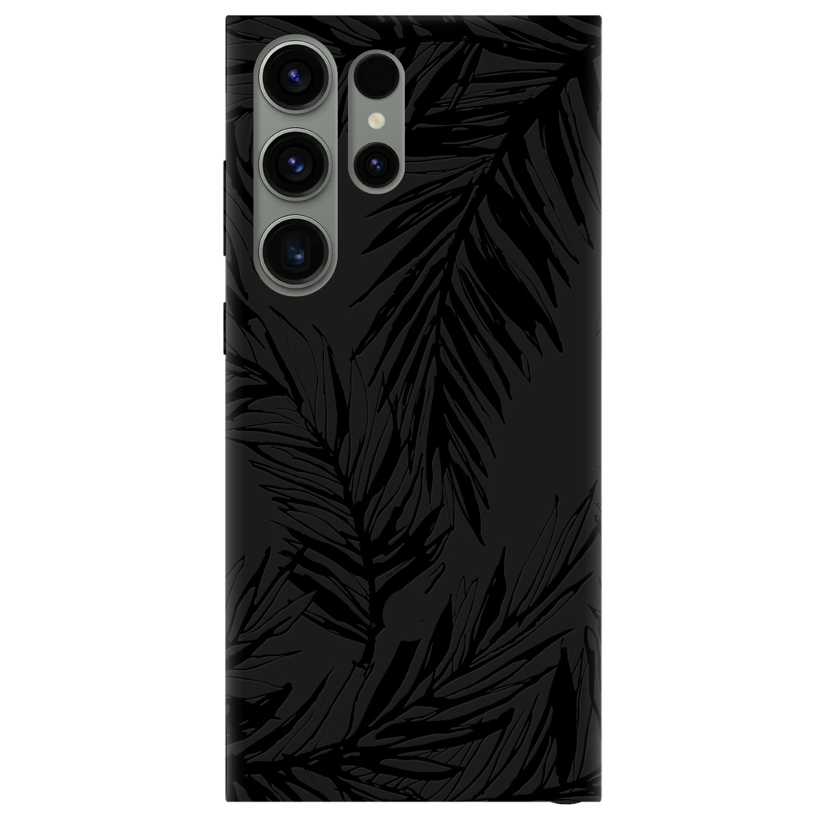 Чохол для Samsung Galaxy S23 Ultra чорний матовий soft touch Tropics - фото 1 - Чохли для телефонів