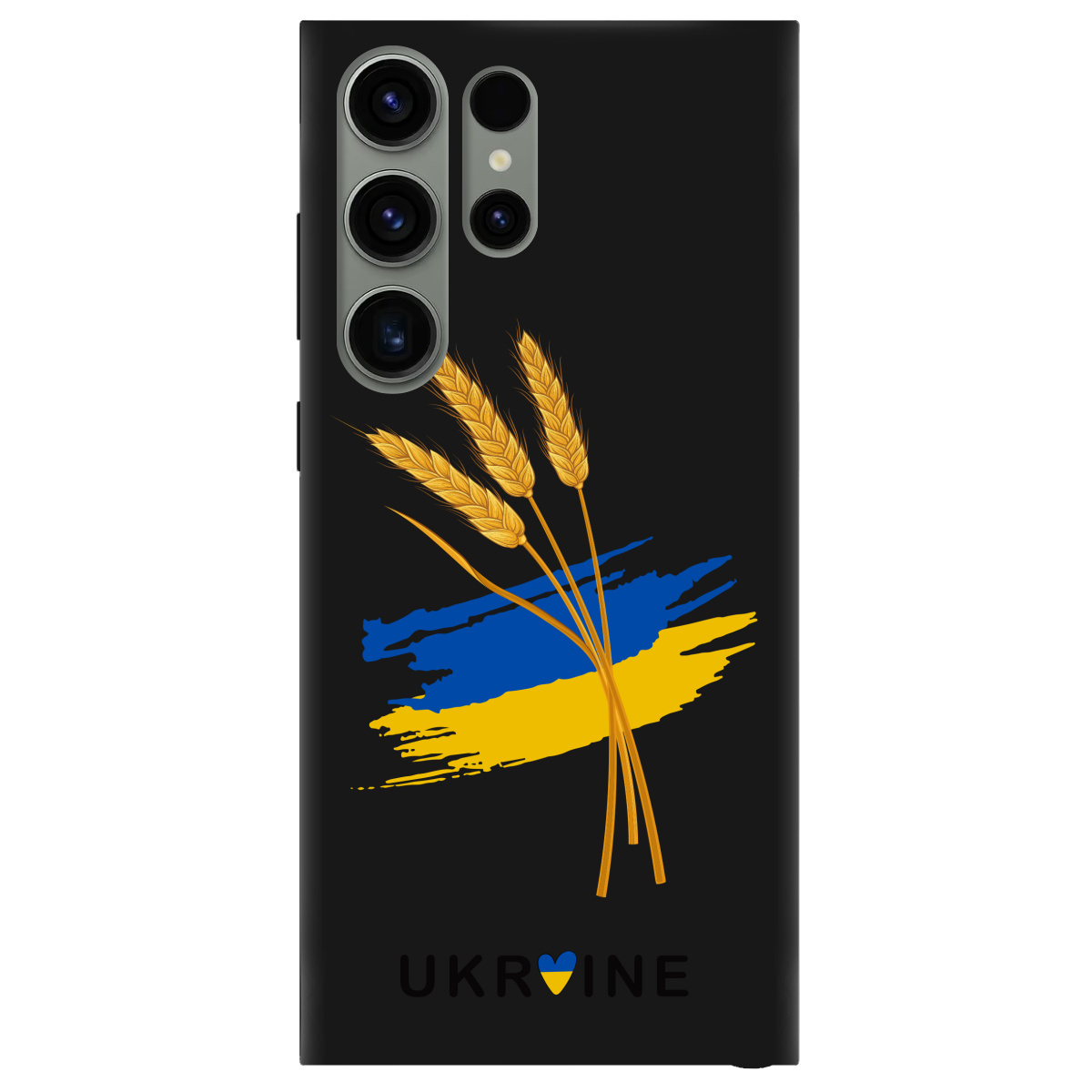 Чохол для Samsung Galaxy S23 Ultra чорний матовий soft touch Spikelets - фото 1 - Чохли для телефонів