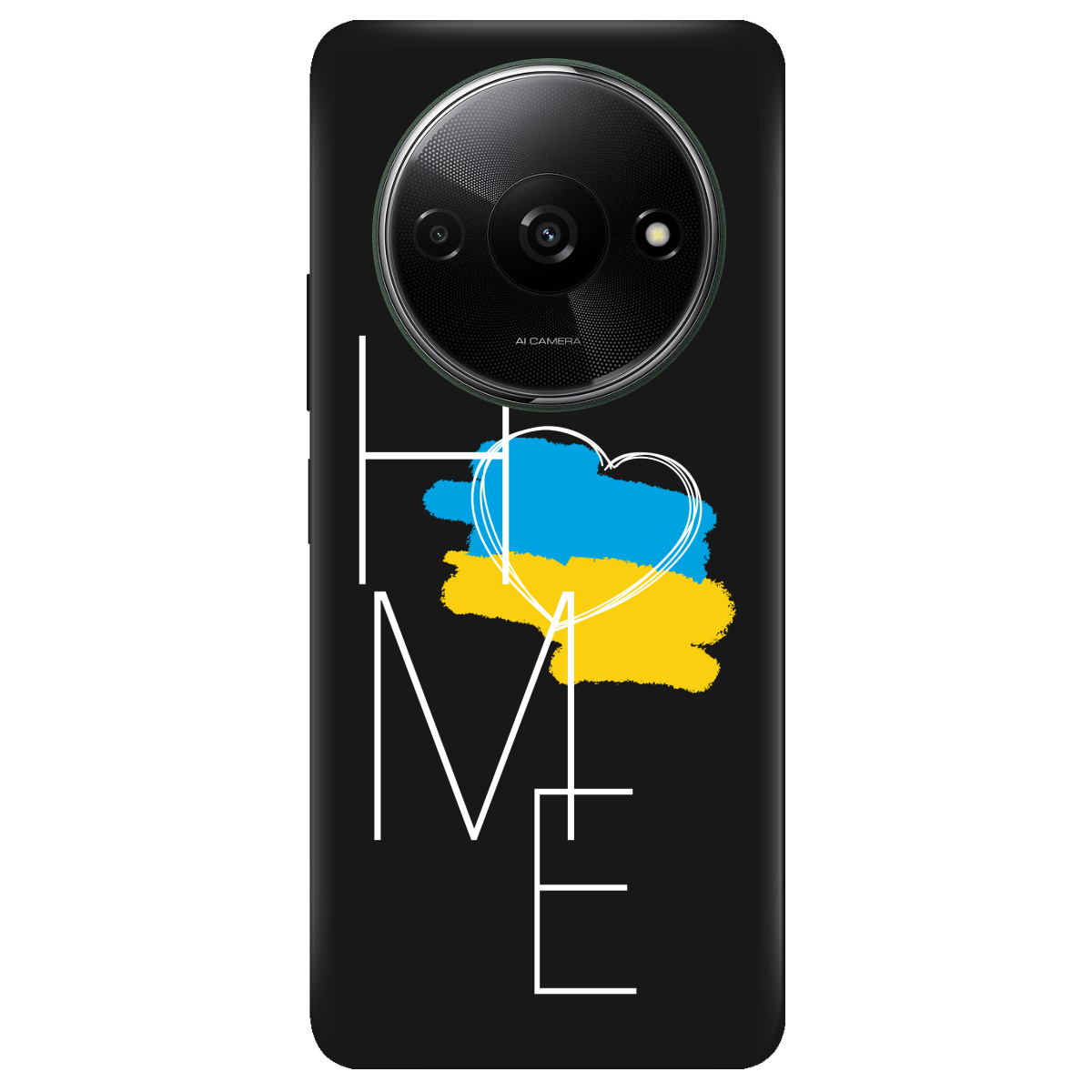 Чохол для Xiaomi Redmi A3 чорний матовий soft touch Дім - фото 1 - Чохли для телефонів