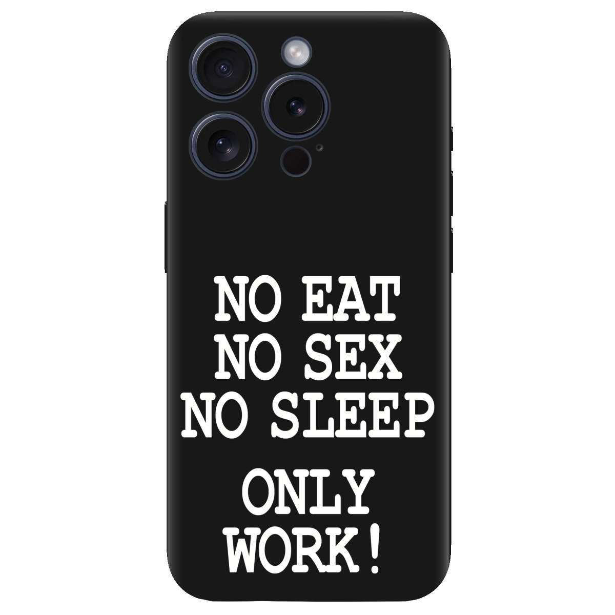 Чохол для Apple iPhone 15 Pro Max чорний матовий soft touch Work only - фото 1 - Чохли для телефонів