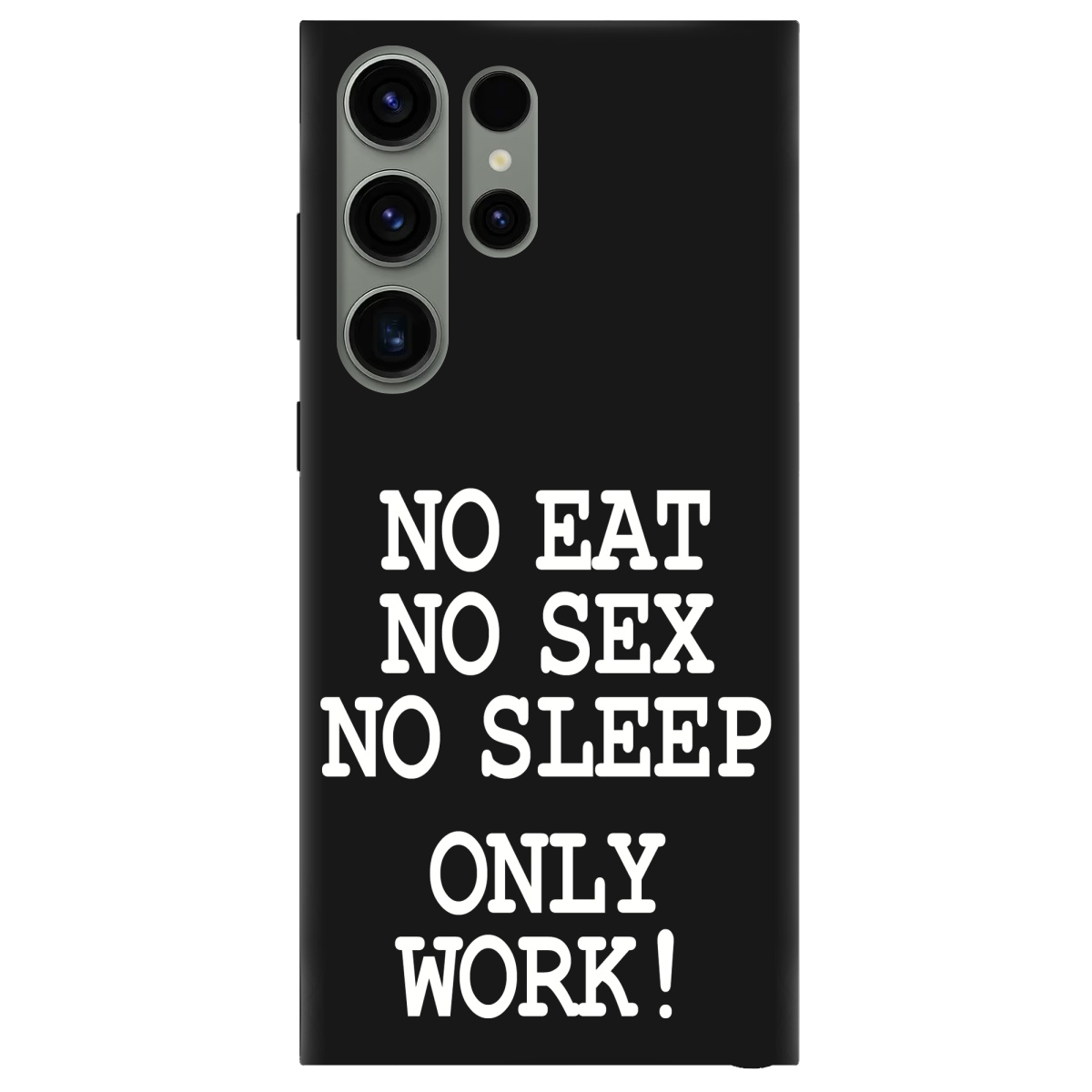 Чохол для Samsung Galaxy S23 Ultra чорний матовий soft touch Work only - фото 1 - Чохли для телефонів