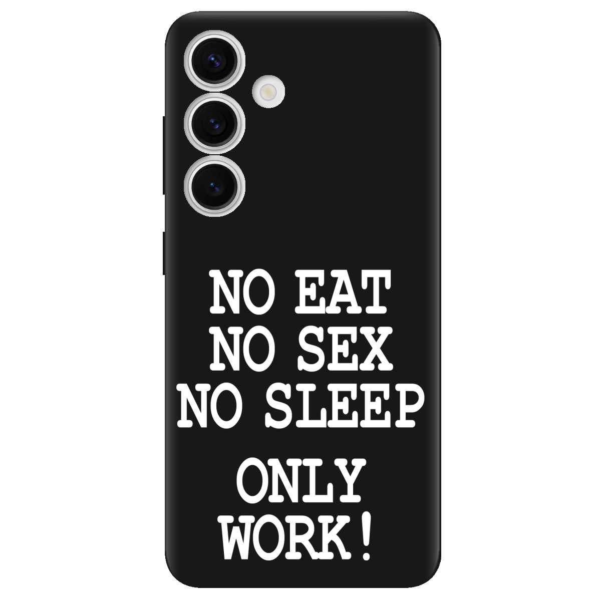 Чохол для Samsung Galaxy S25 Plus чорний матовий soft touch Work only - фото 1 - Чохли для телефонів