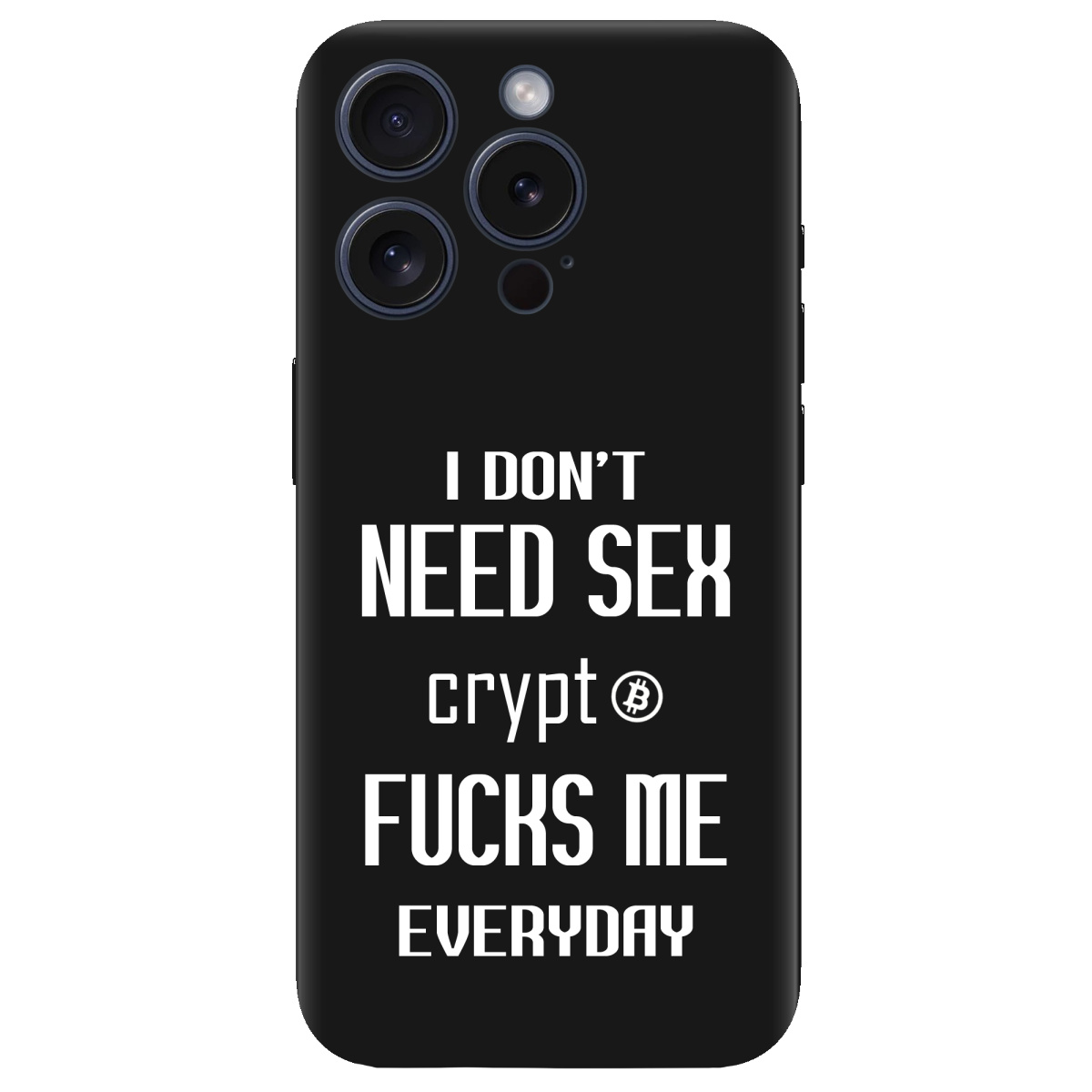 Чохол для Apple iPhone 15 Pro Max чорний матовий soft touch Crypt - фото 1 - Чохли для телефонів