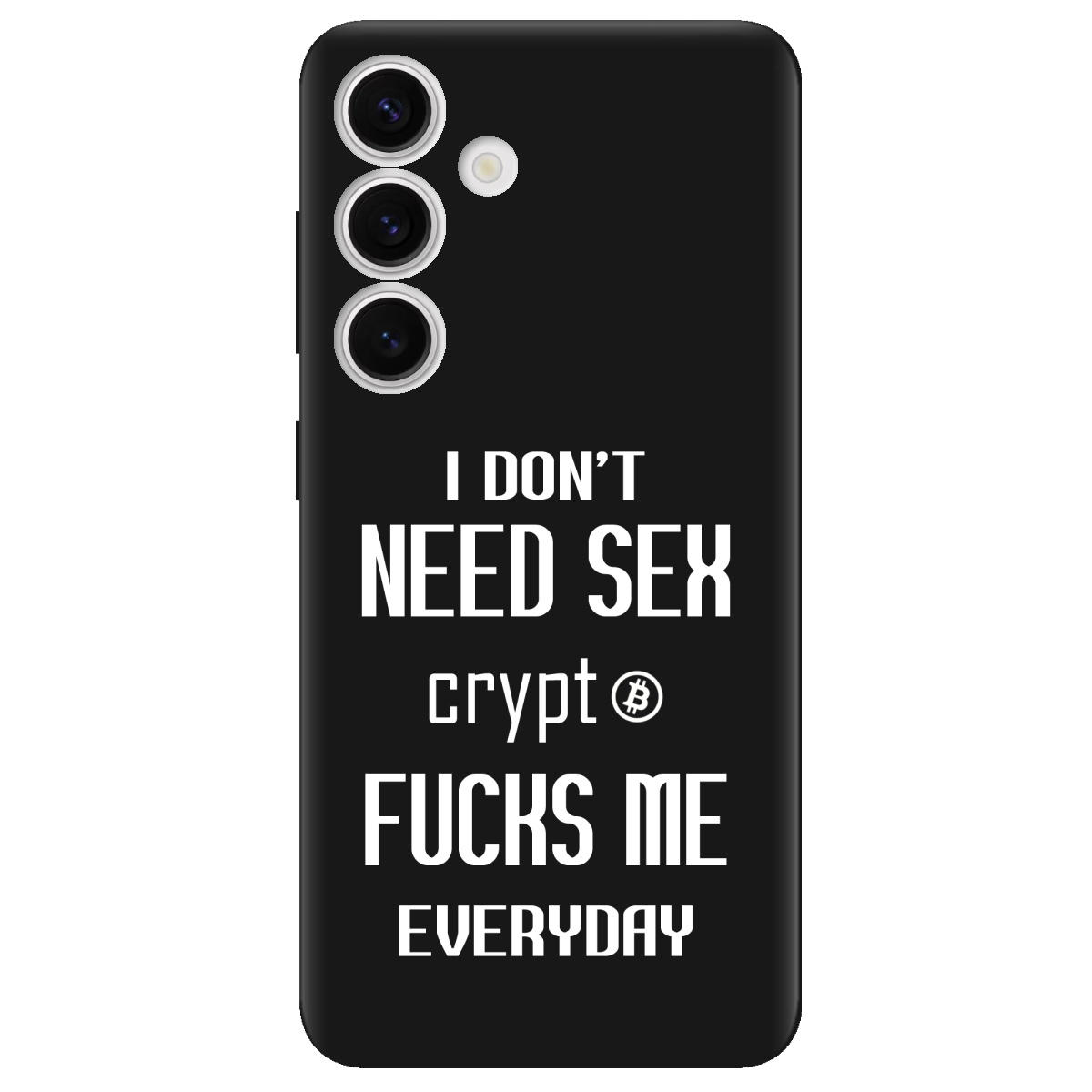 Чехол для Samsung Galaxy S25 Plus черный матовый soft touch Crypt - фото 1 - Чехлы для телефонов