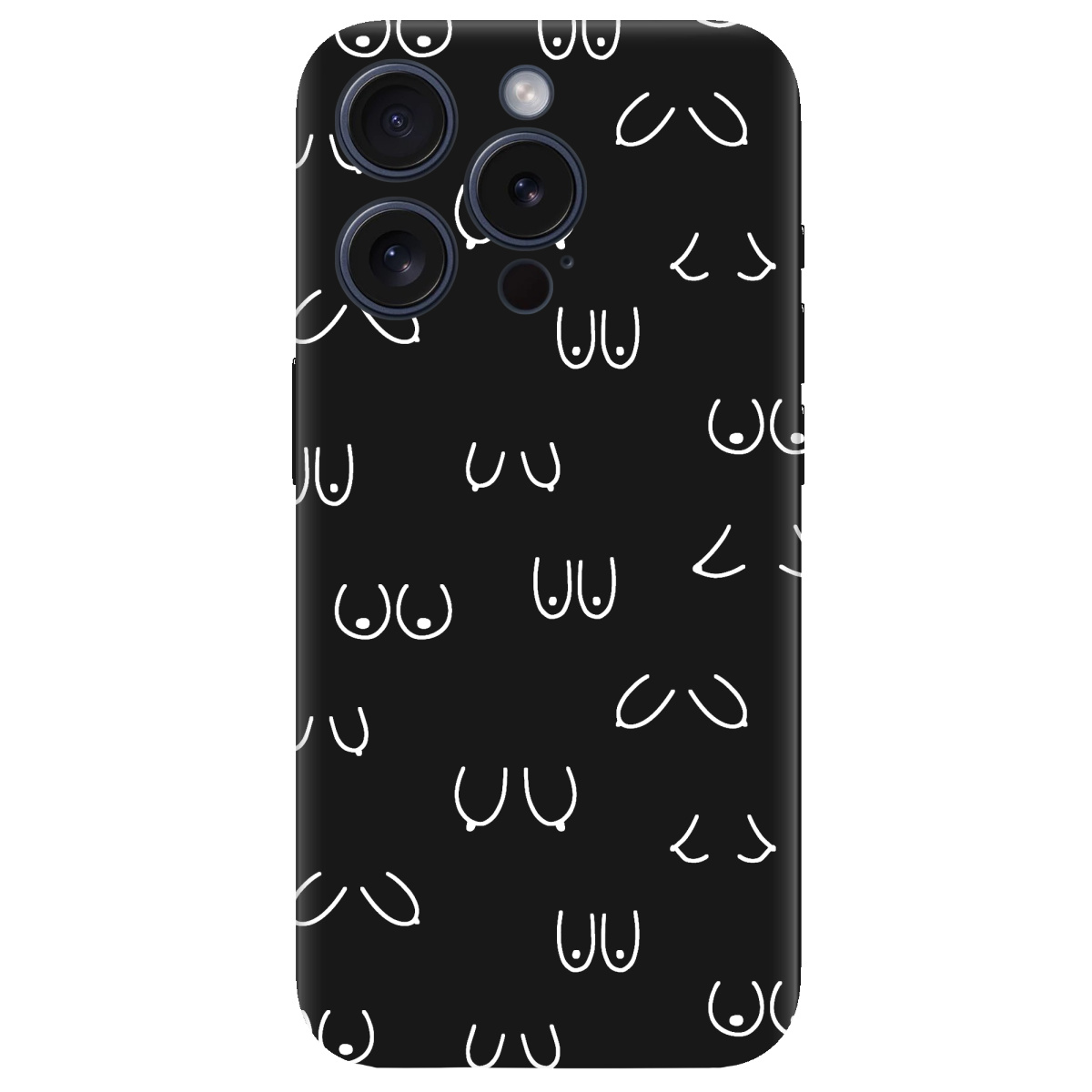 Чохол для Apple iPhone 15 Pro Max чорний матовий soft touch Мова тіла - фото 1 - Чохли для телефонів