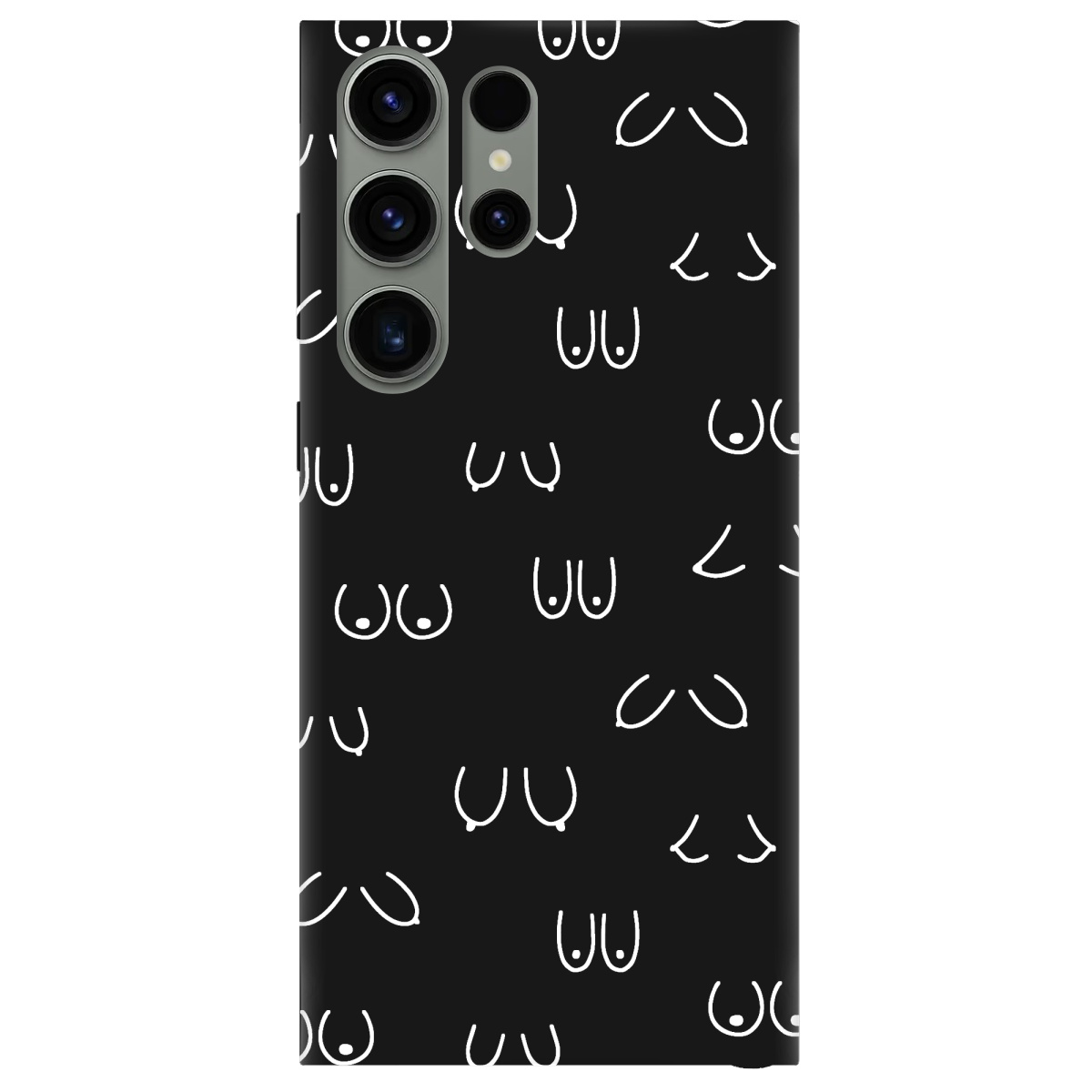 Чехол для Samsung Galaxy S23 Ultra черный матовый soft touch Мова тіла - фото 1 - Чехлы для телефонов