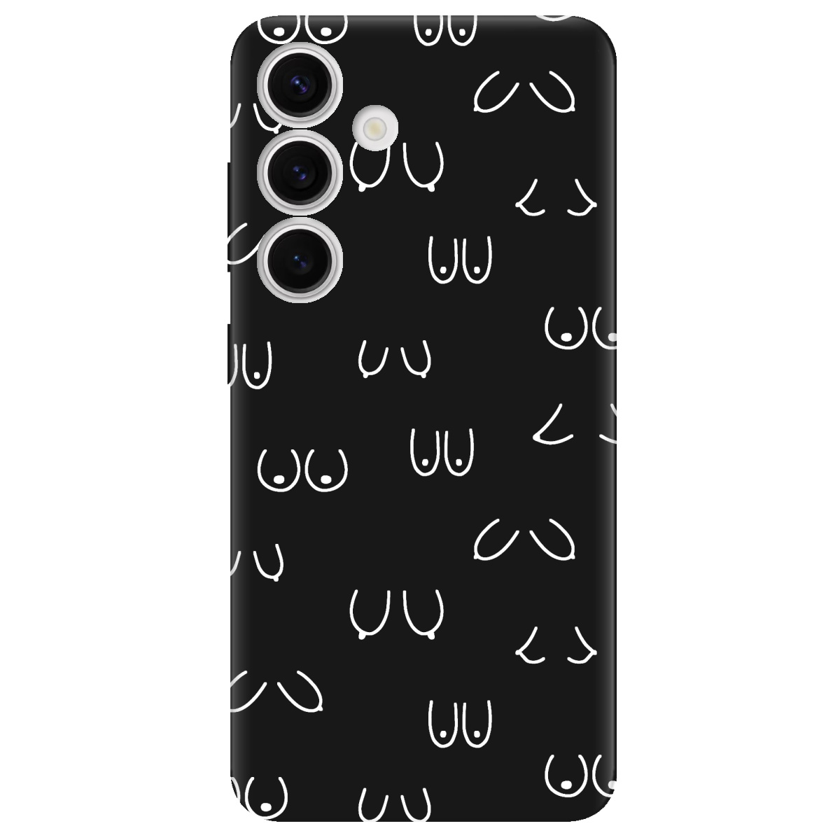 Чехол для Samsung Galaxy S25 Plus черный матовый soft touch Мова тіла - фото 1 - Чехлы для телефонов