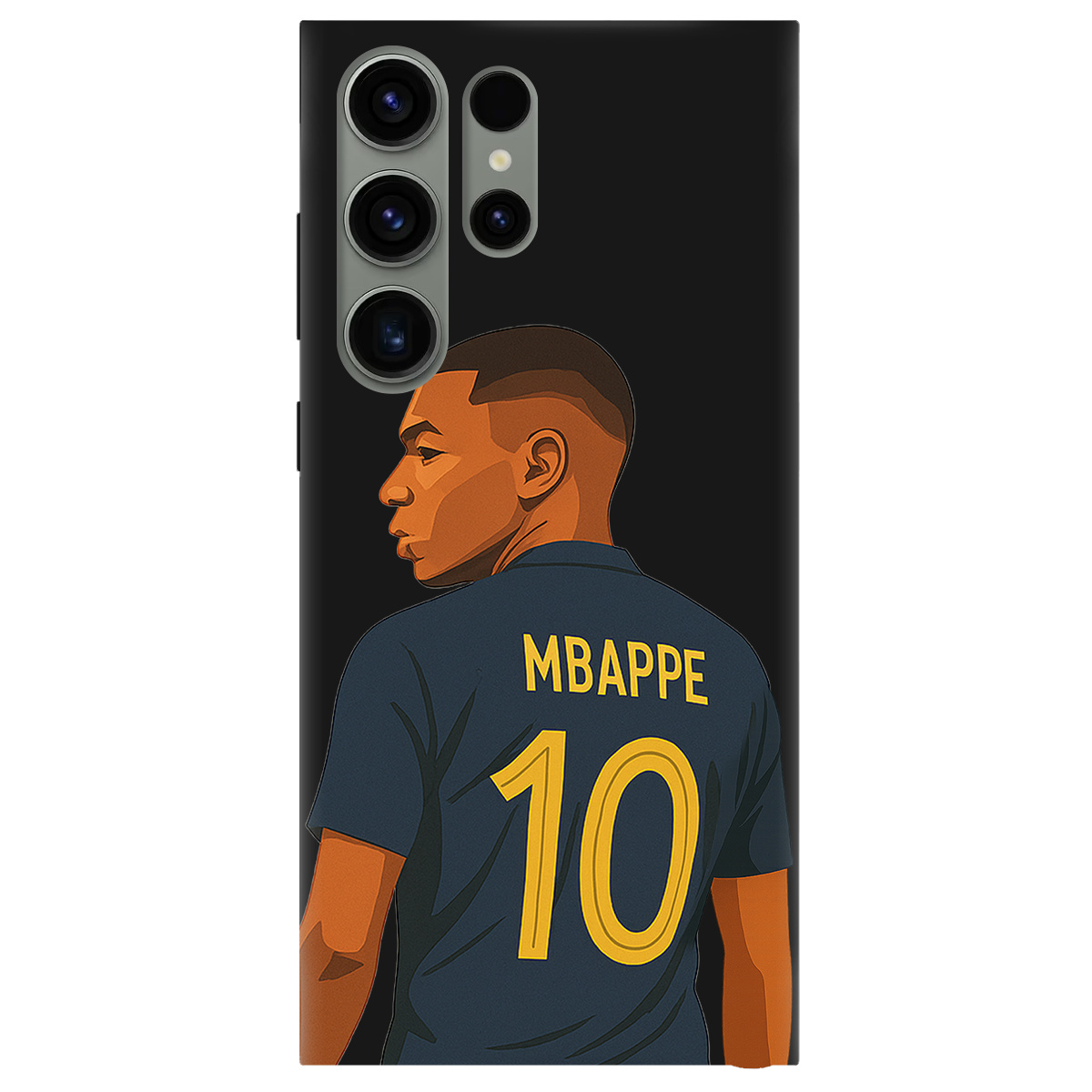 Чохол для Samsung Galaxy S23 Ultra чорний матовий soft touch Mbappe - фото 1 - Чохли для телефонів