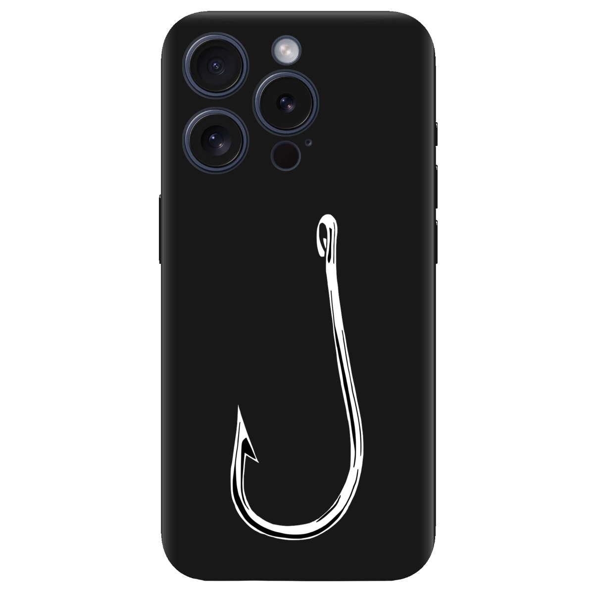 Чехол для Apple iPhone 15 Pro Max черный матовый soft touch Щасливий гачок - фото 1 - Чехлы для телефонов