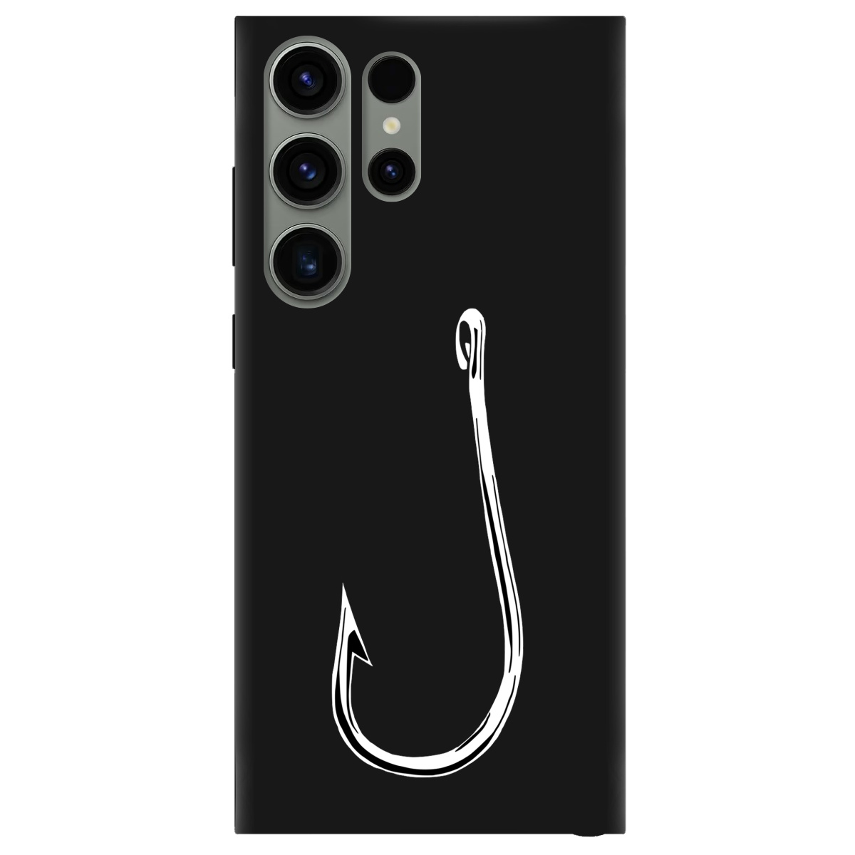 Чохол для Samsung Galaxy S23 Ultra чорний матовий soft touch Щасливий гачок - фото 1 - Чохли для телефонів