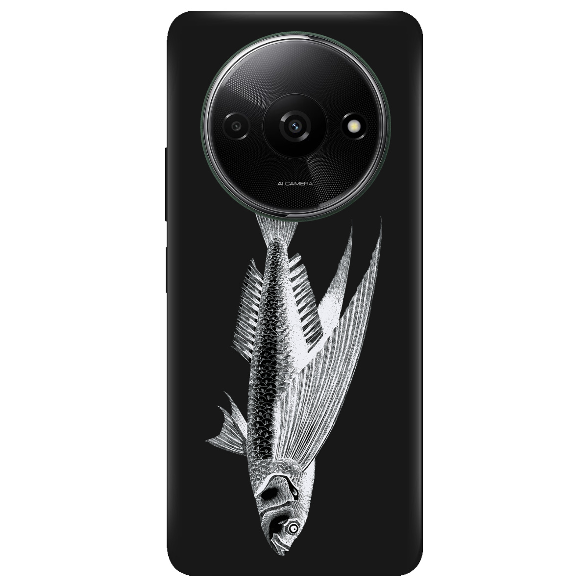 Чехол для Xiaomi Redmi A3 черный матовый soft touch Срібний трофей - фото 1 - Чехлы для телефонов