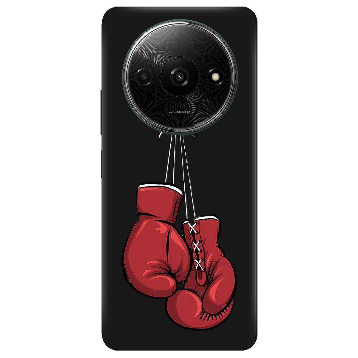 Чохол для Xiaomi Redmi A3 чорний матовий soft touch Тиша рингу - фото 1 - Чохли для телефонів