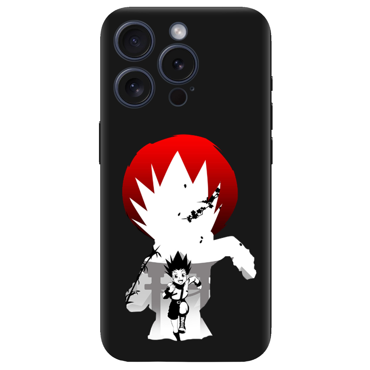 Чехол для Apple iPhone 15 Pro Max черный матовый soft touch Гон - фото 1 - Чехлы для телефонов